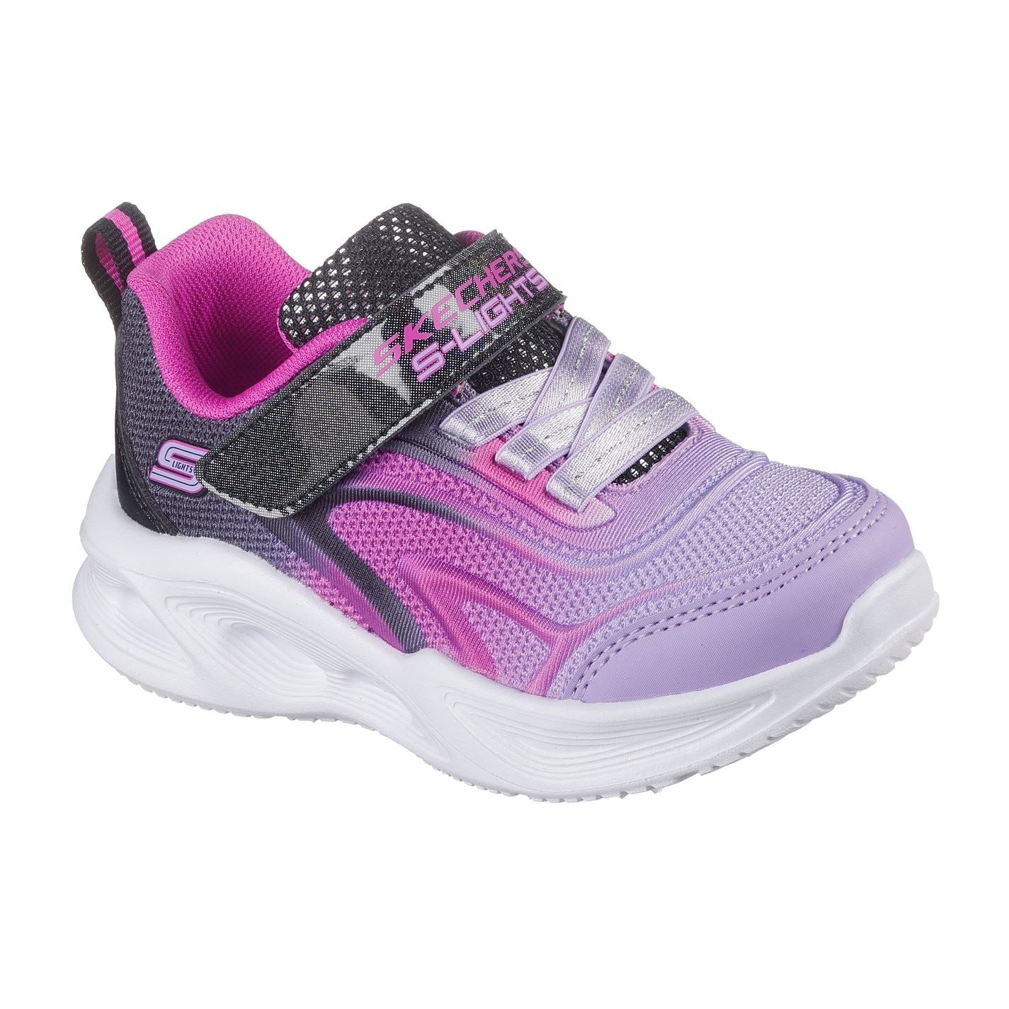Skechers Lighted Gore  And  Strap Sneaker W Ombr Light Up Trainers Girls