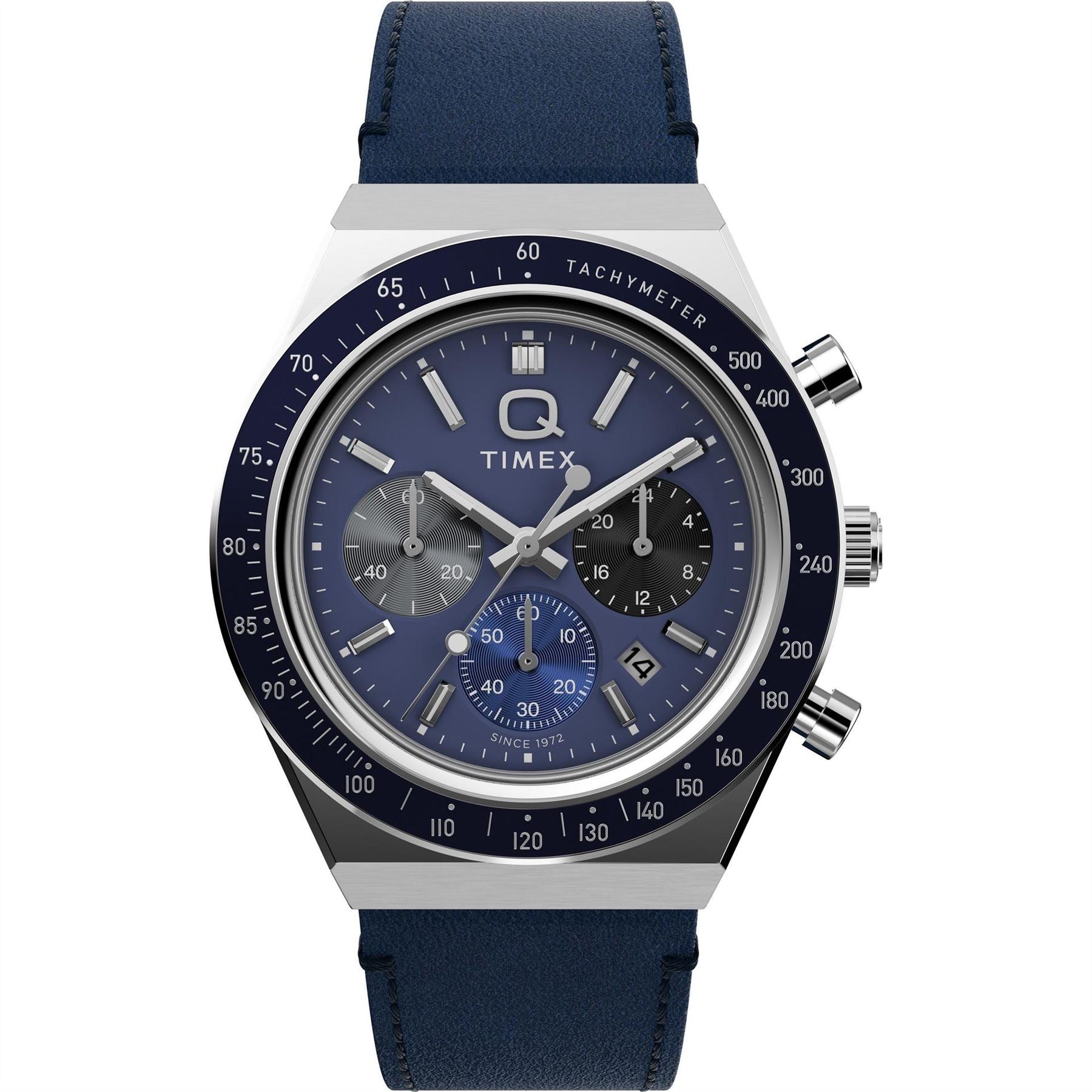 Timex Q Chronograph Racing Steel Bracelet Analogue Watch