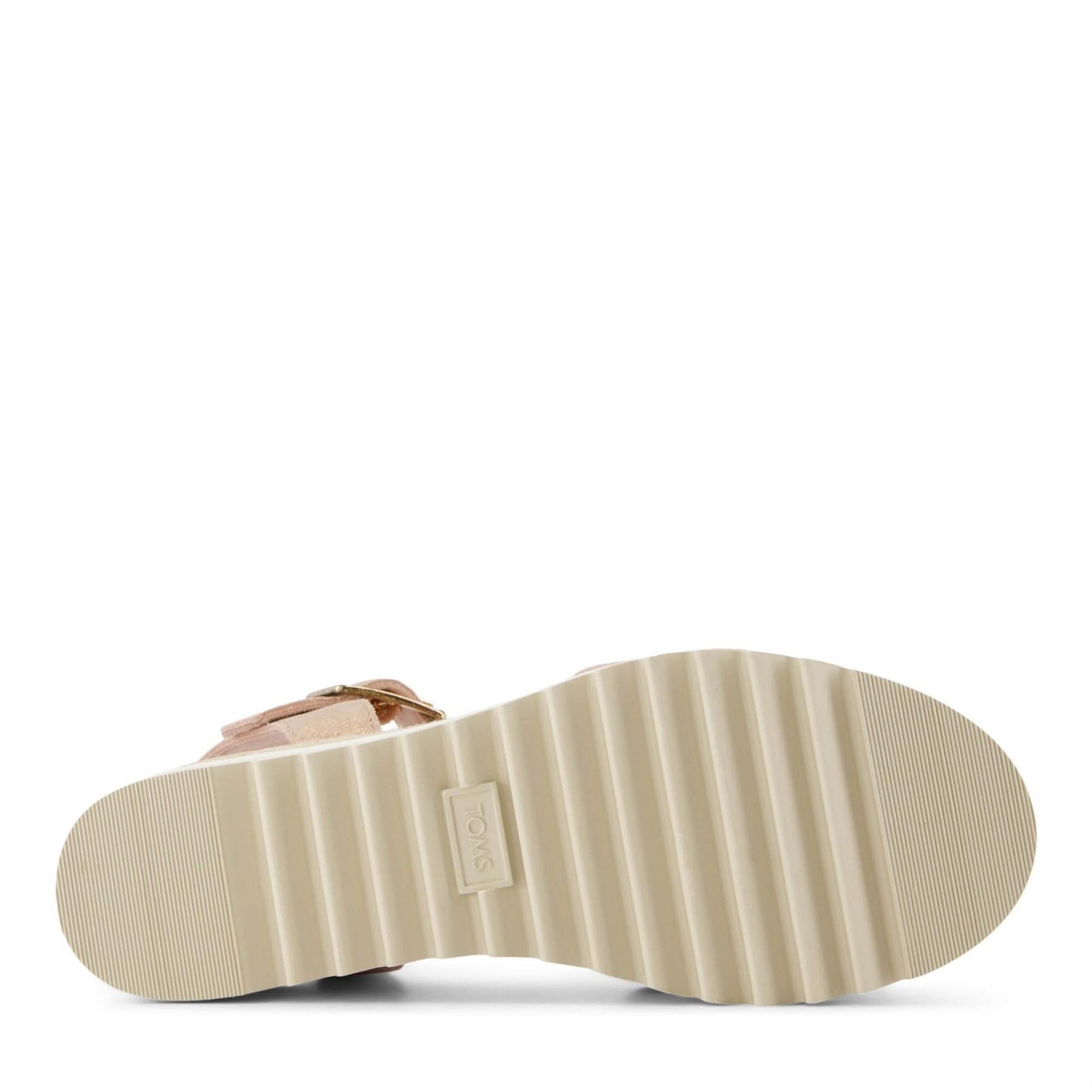 Toms Darya Low Heel Wedge Open Toe Slide Sandals