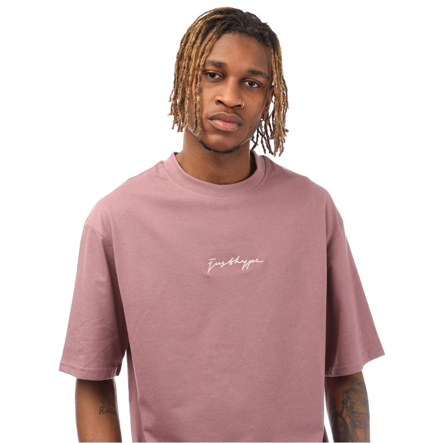 Hype Oversize Fit Signature Print T-Shirt