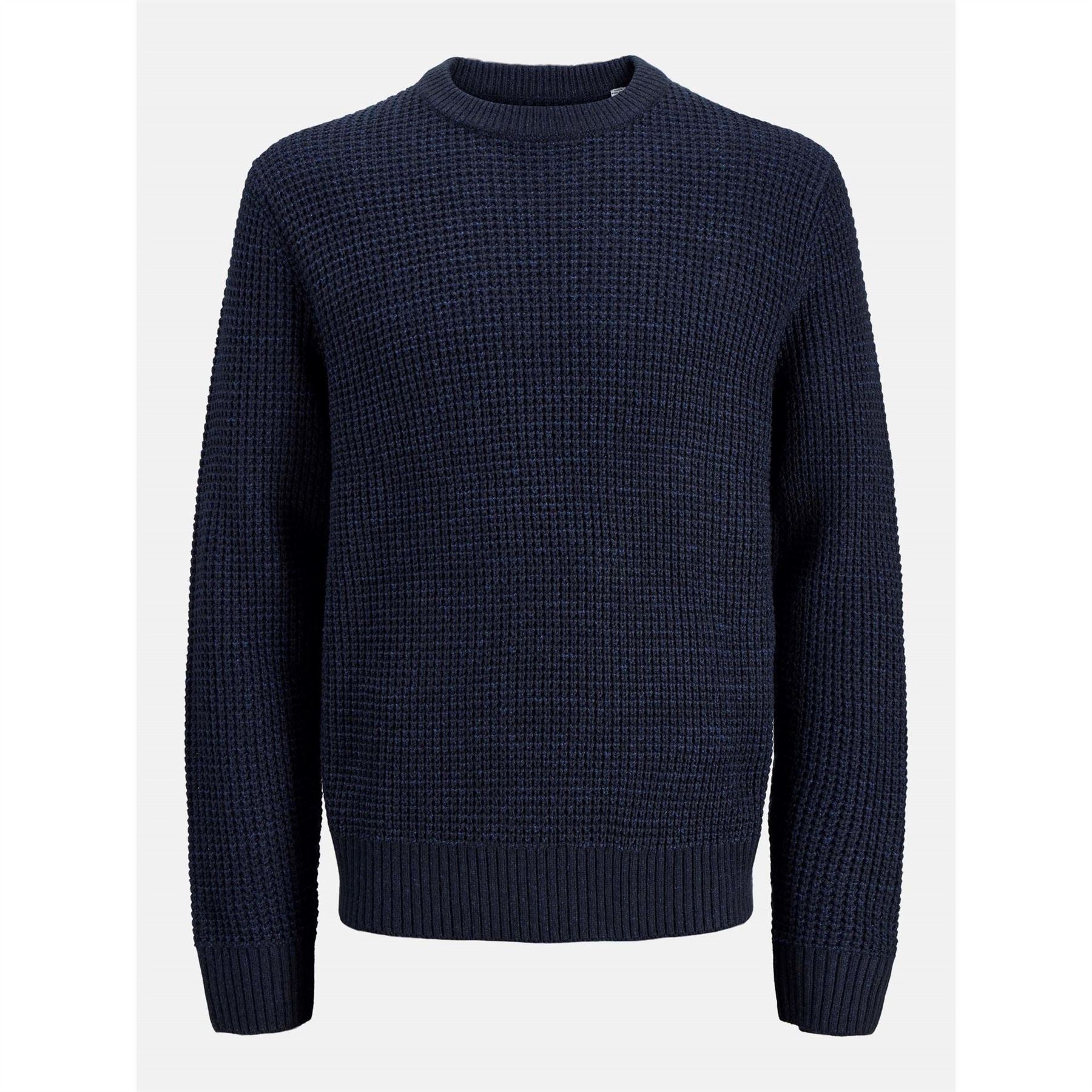 Jack and Jones Crew Neck Ribbed Collar Long Sleeve Sweater