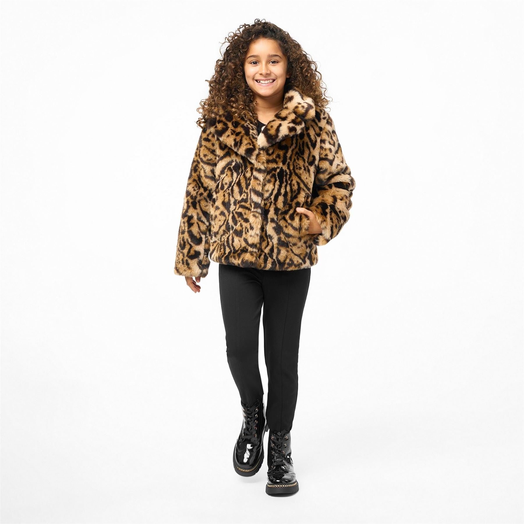 Biba Girls Faux Fur Jacket