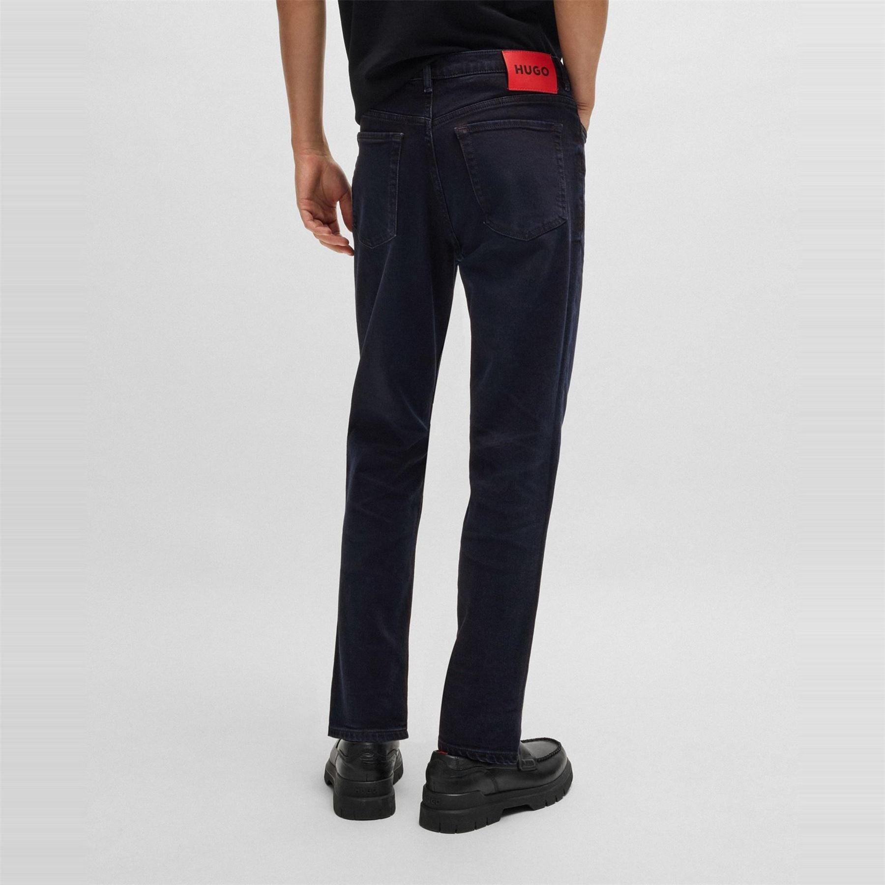 Hugo Tapered Fit Five Pocket Jeans