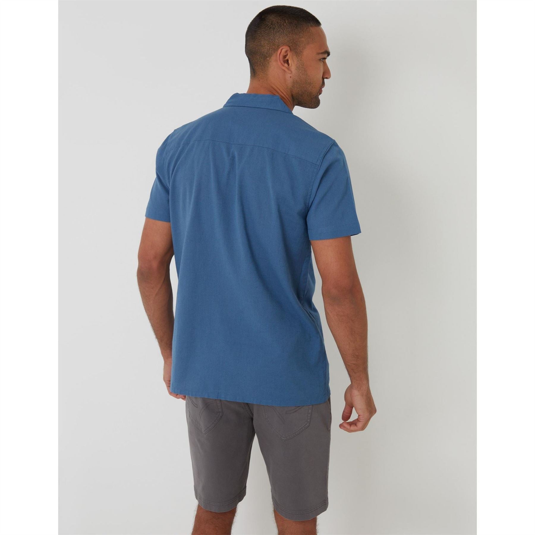 Threadbare Regular Fit Short Sleeve Point Collar Shirt