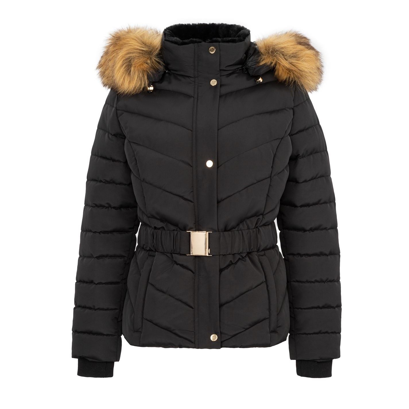 Firetrap Water Resistant Hooded Short Puffer Jacket