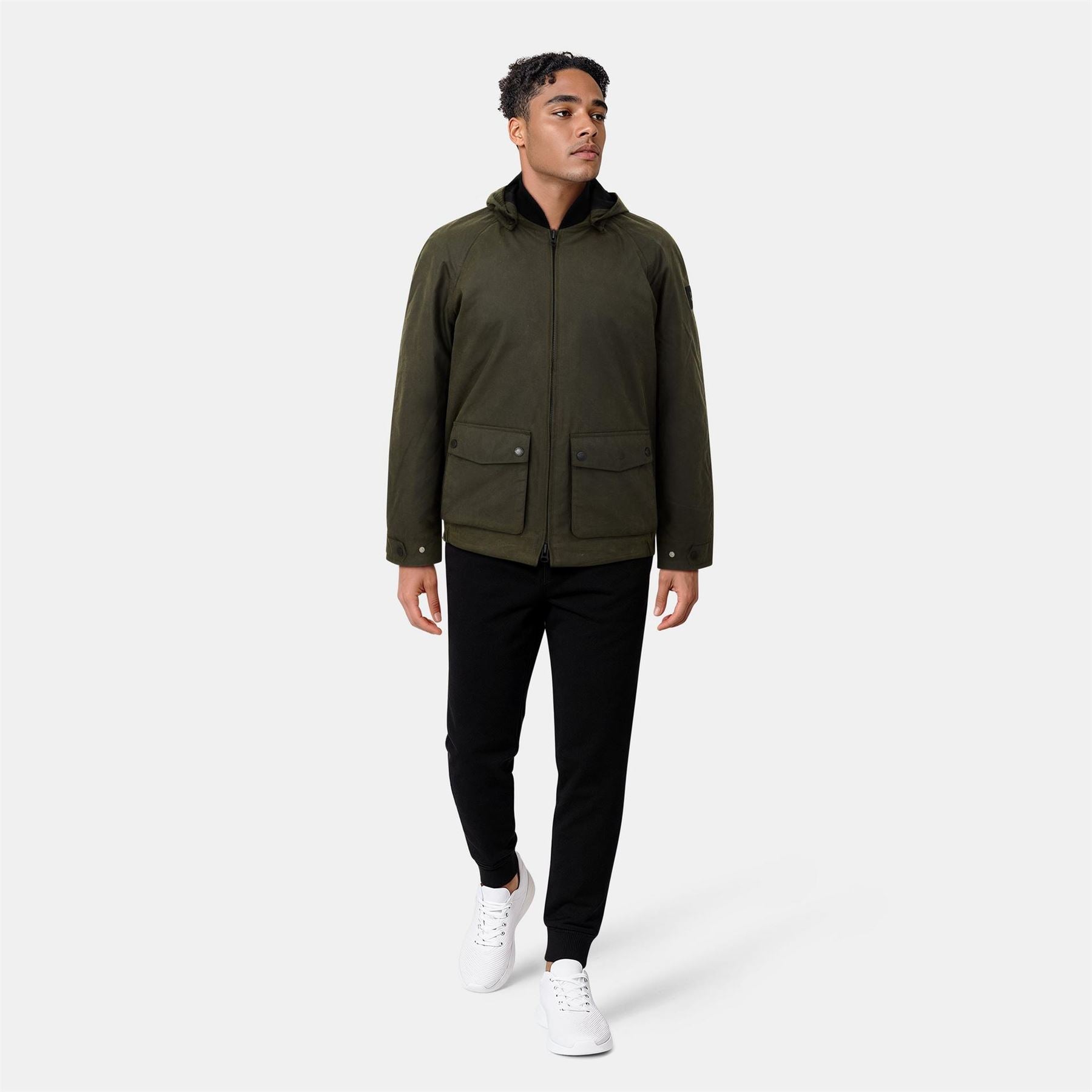 Lyle and Scott Hooded Bomber Jacket with Flap Pocket