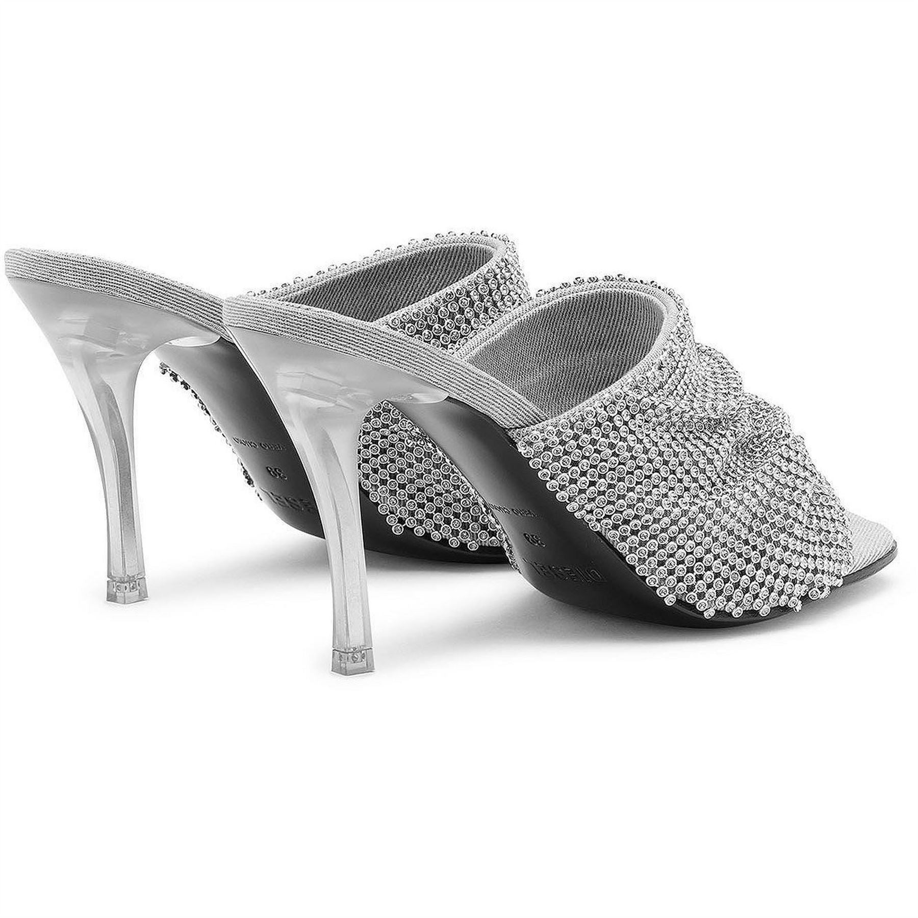 Diesel Sidney Open Toe Stiletto Heel Slides