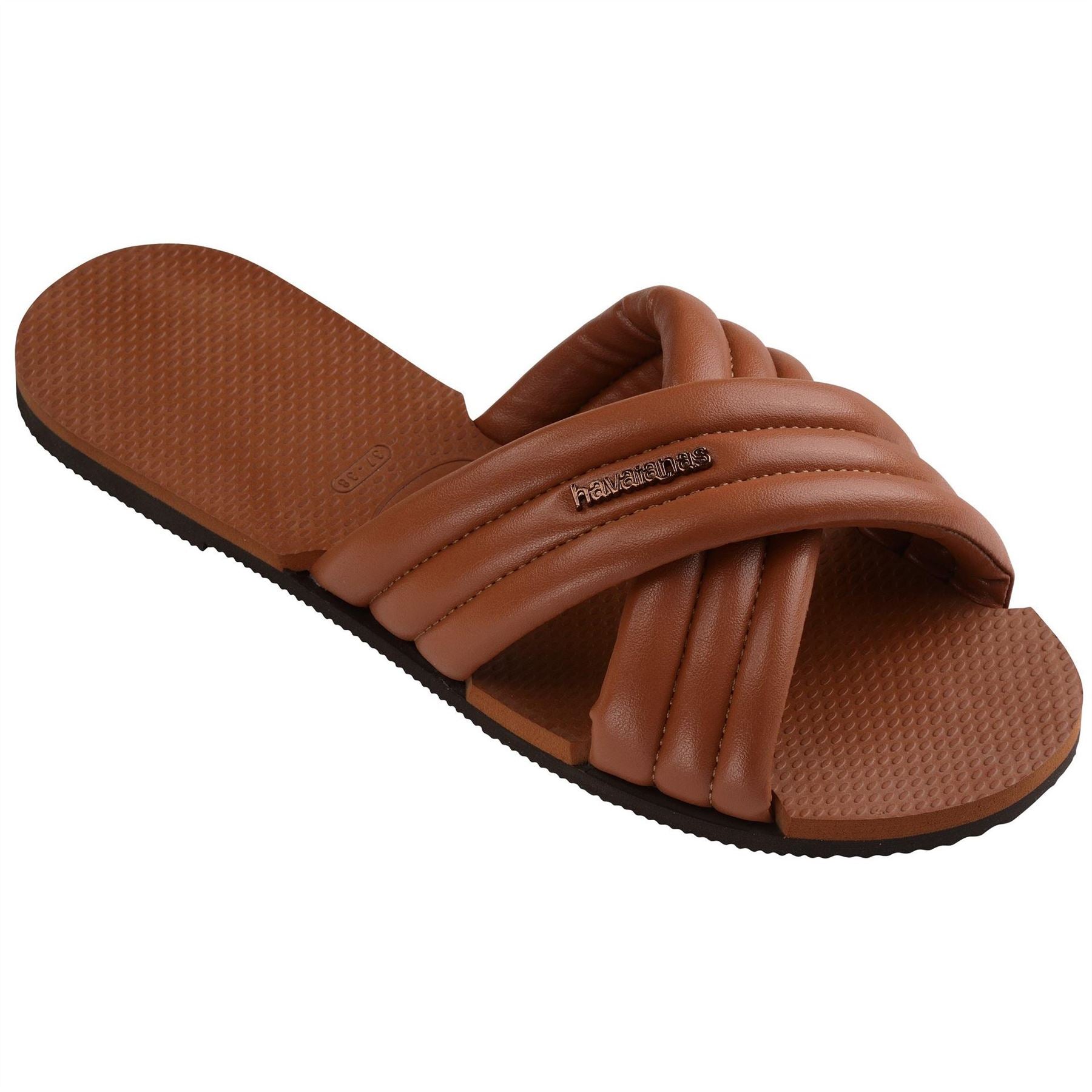 Havaianas Solid Patterned Open Toe Slide Sandals