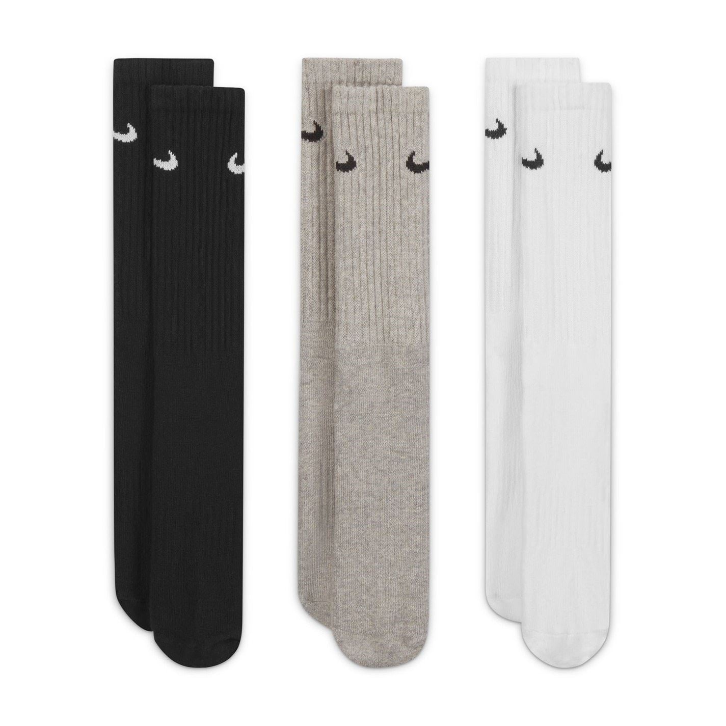 Nike Everyday 3 Pack Cotton Cushioned Crew Socks Unisex