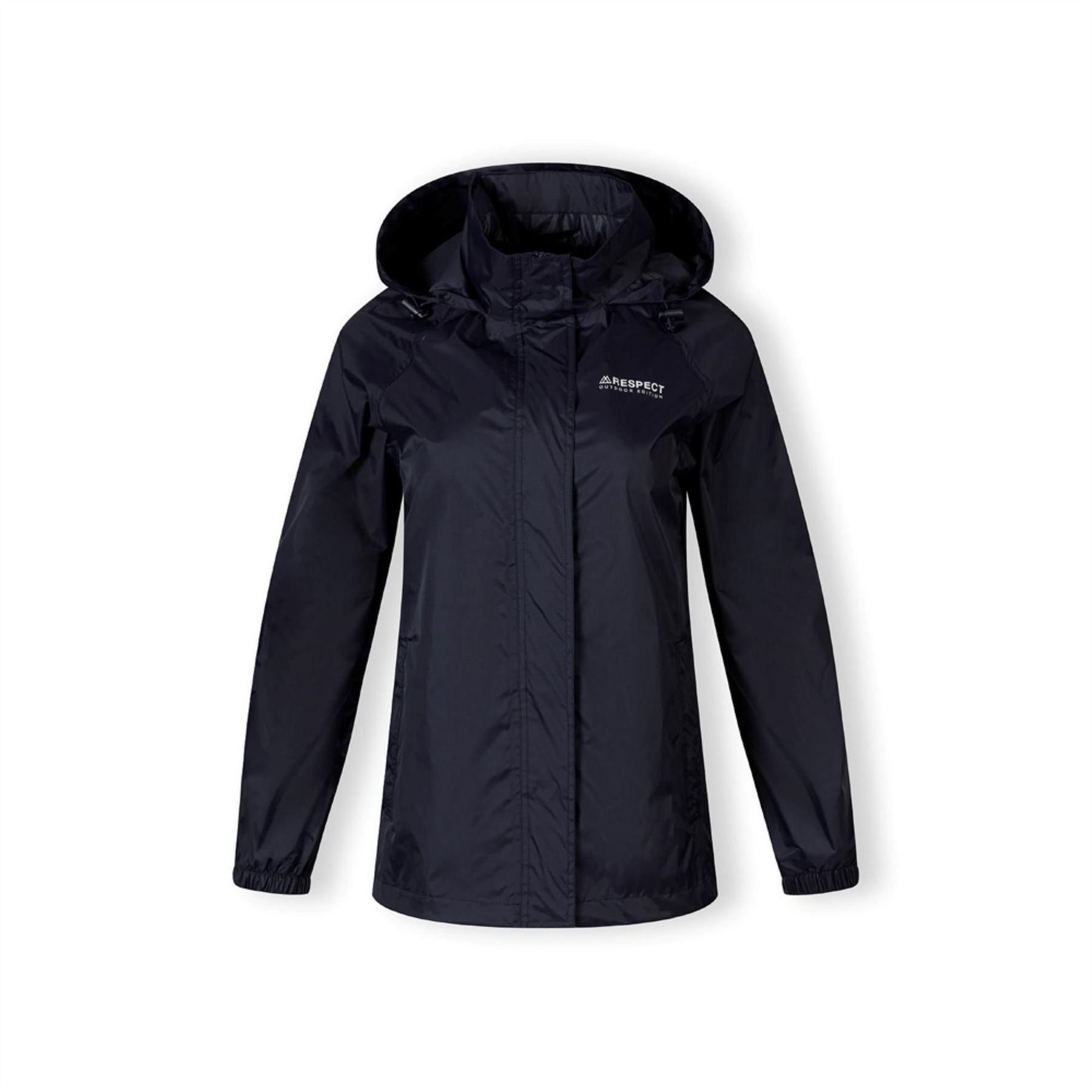 Minoti Women Packaway Waterproof Jacket With Zipped Pockets Navy