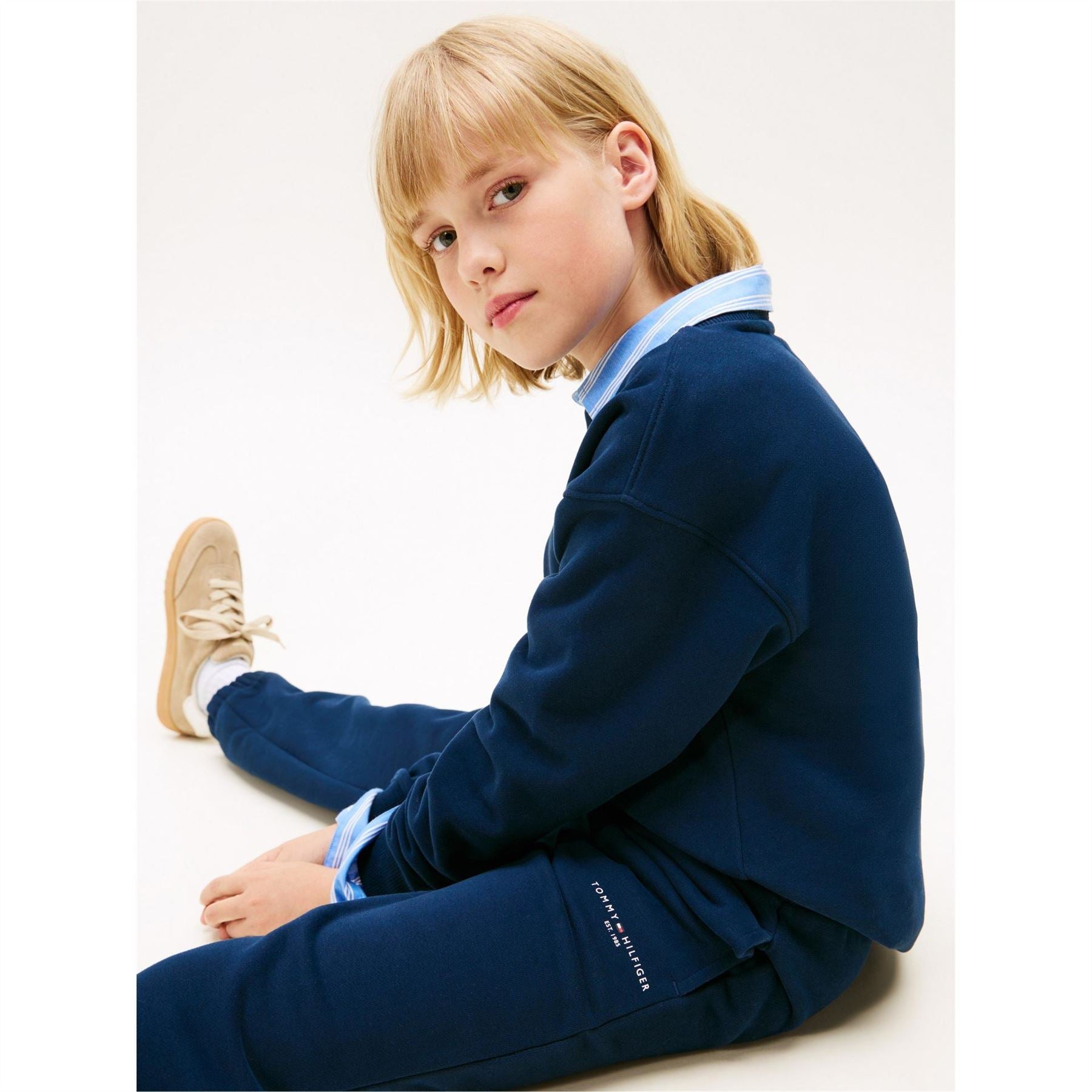 Tommy Hilfiger Crew Neck Long Sleeve Sweatshirt Jogger Coord Set