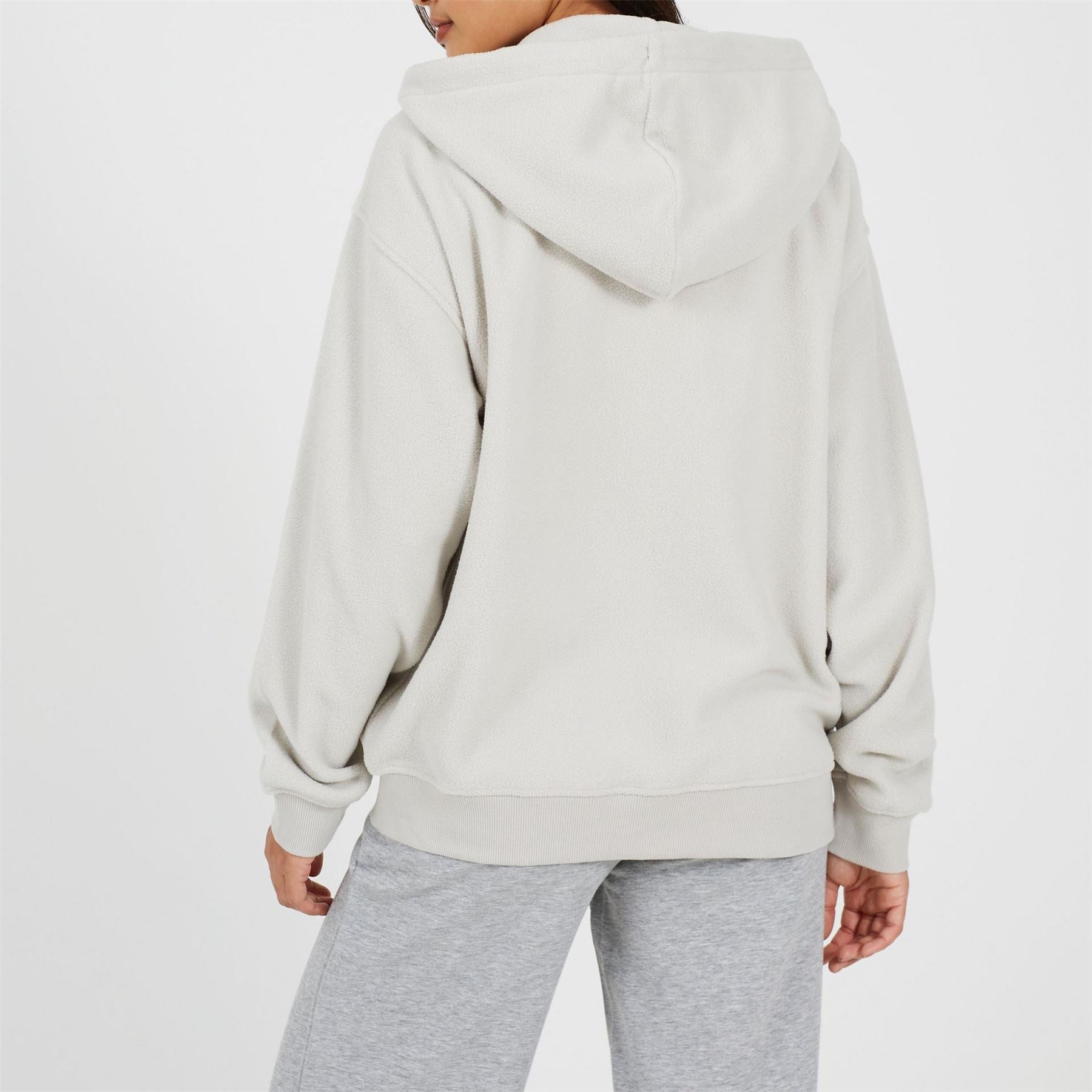 Brave Soul Womens Hooded Zip Though Polar Fleece Sweatshirt