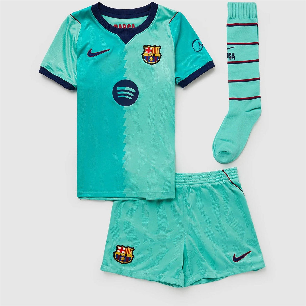 Nike Barcelona Home 2024 25 Dri Fit Short Sleeve Mini Kit