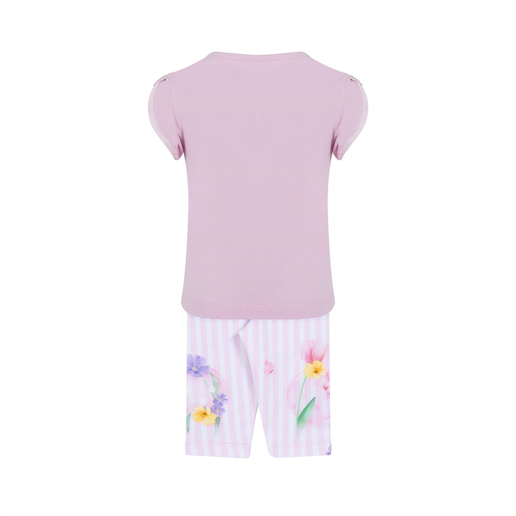 LAPIN HOUSE Crew Neck Cap Sleeve T-Shirt Legging Suit