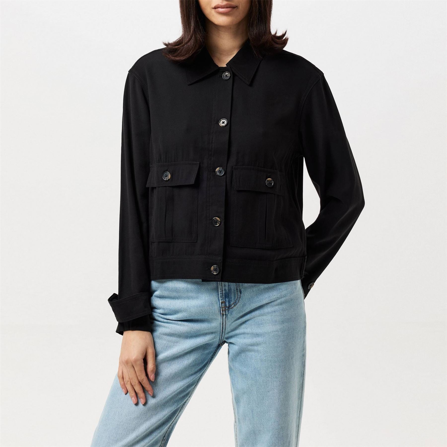 Finery Double Flap Pocket Overshirt