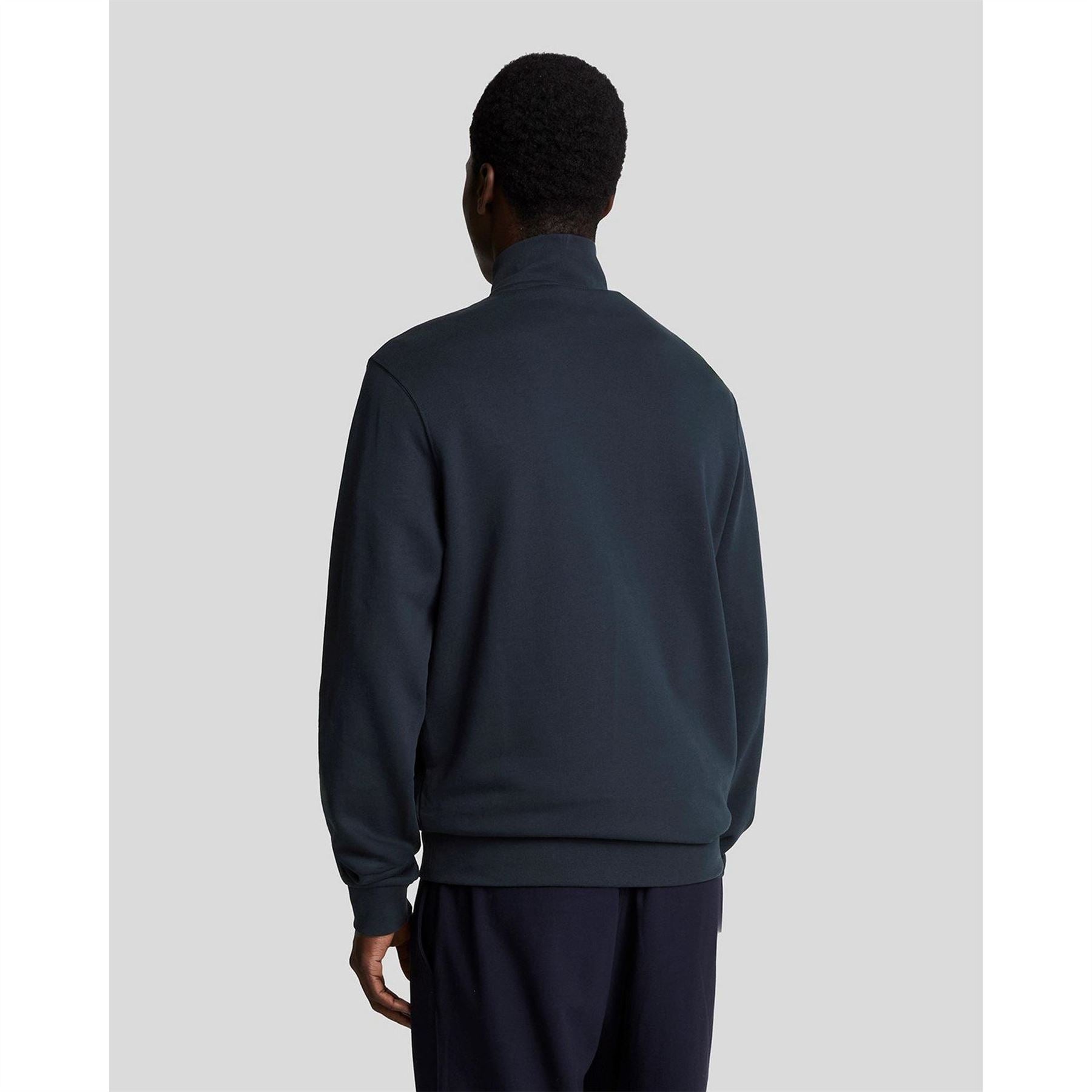 Lyle and Scott Eagle Zip Neck Long Sleeve Sweatshirt