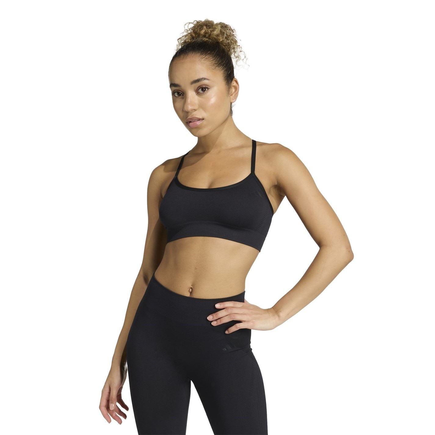 adidas Snug Fit Sports Bra with Spaghetti Straps