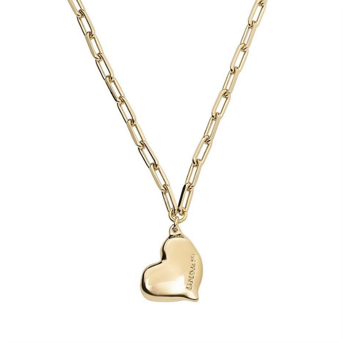 UNOde50 18k Gold Plated Heart Necklace