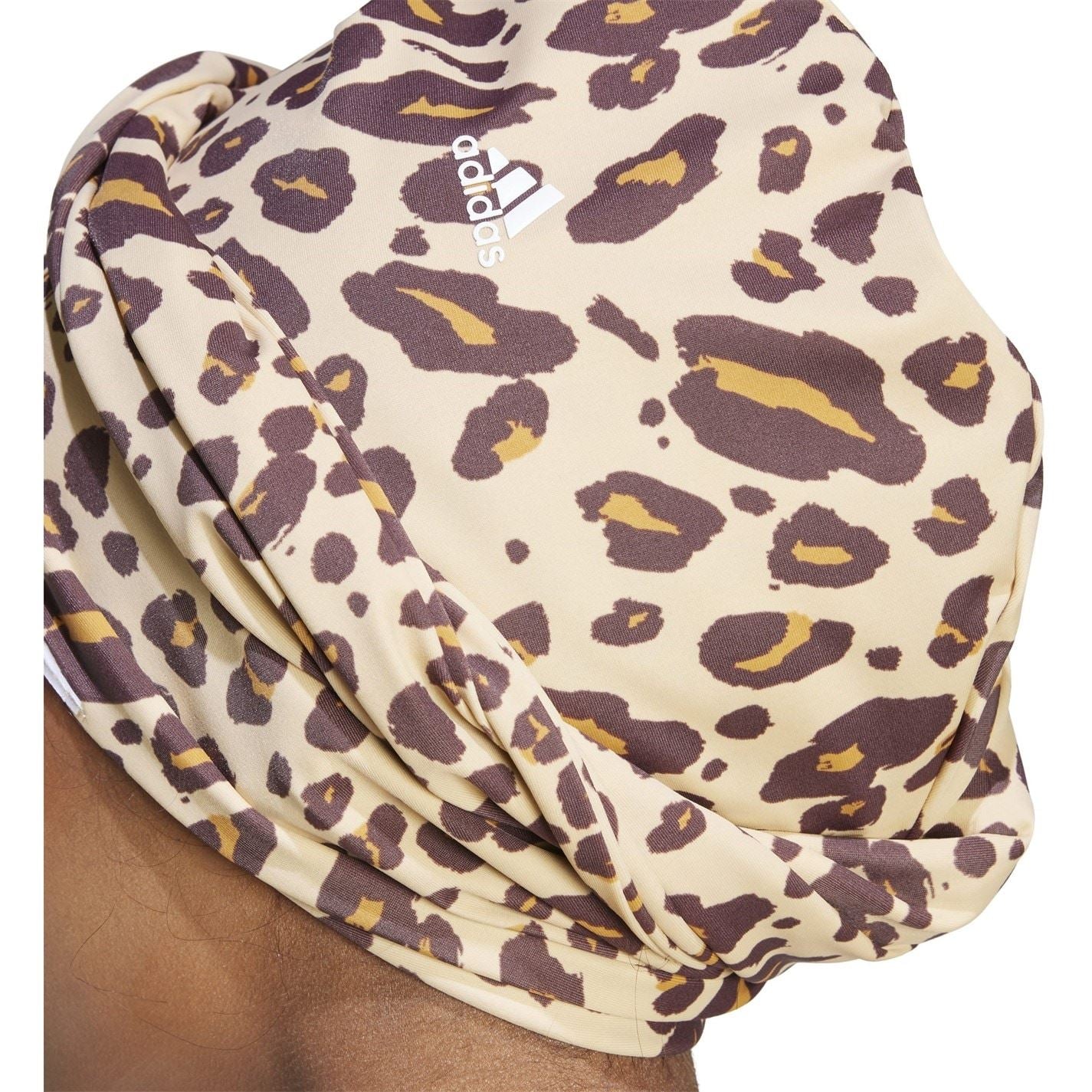 adidas Womens Solid   Animal Print Reversible Turban