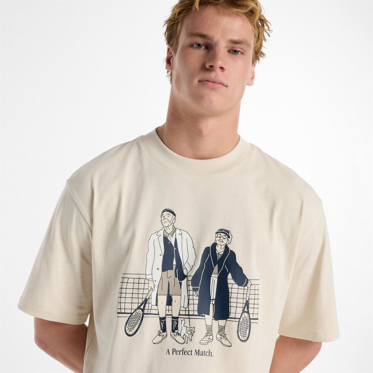 New Balance Text Graphic Crew Neck Short Sleeve Jersey T-Shirt