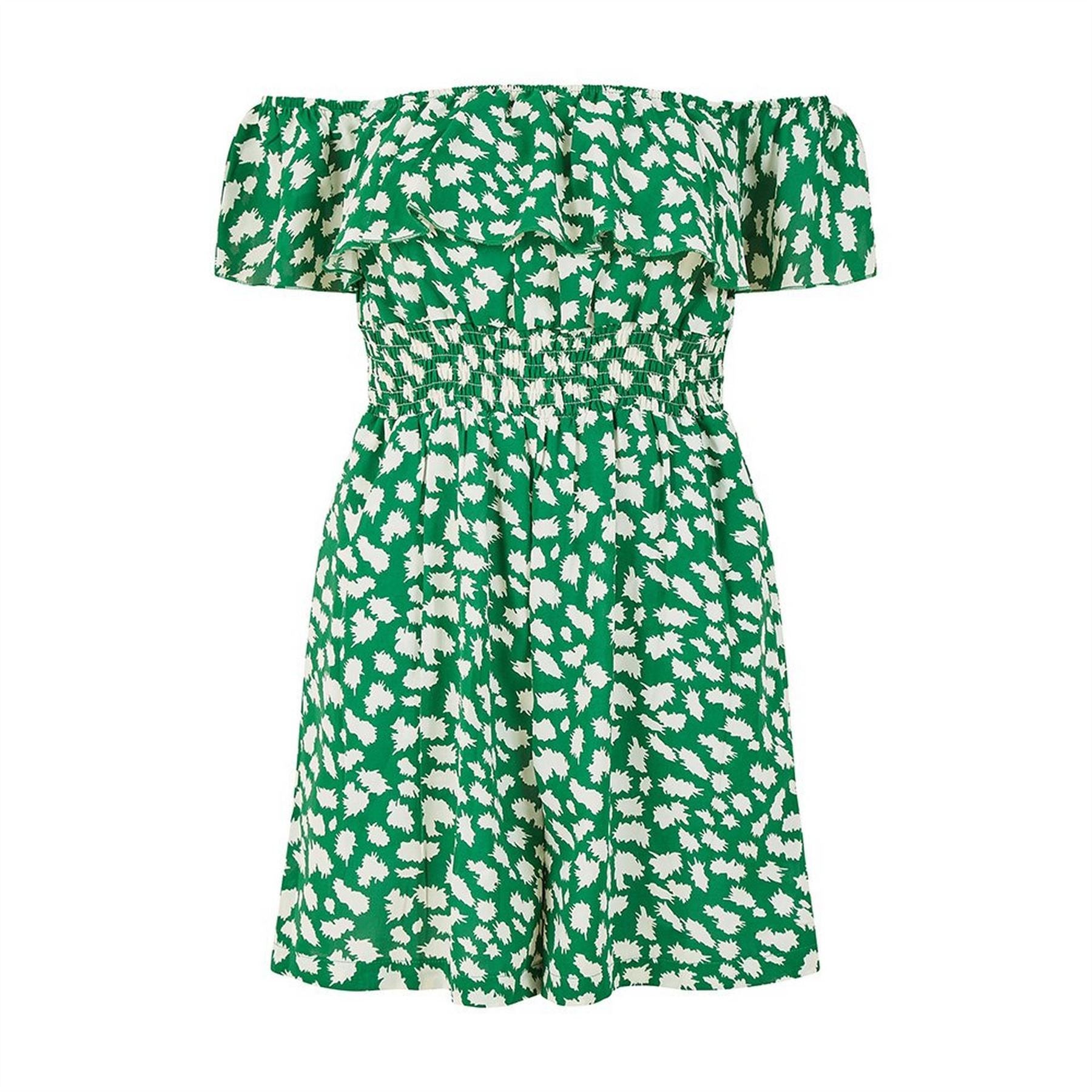 Mela London Off Shoulder Sleeveless Playsuit