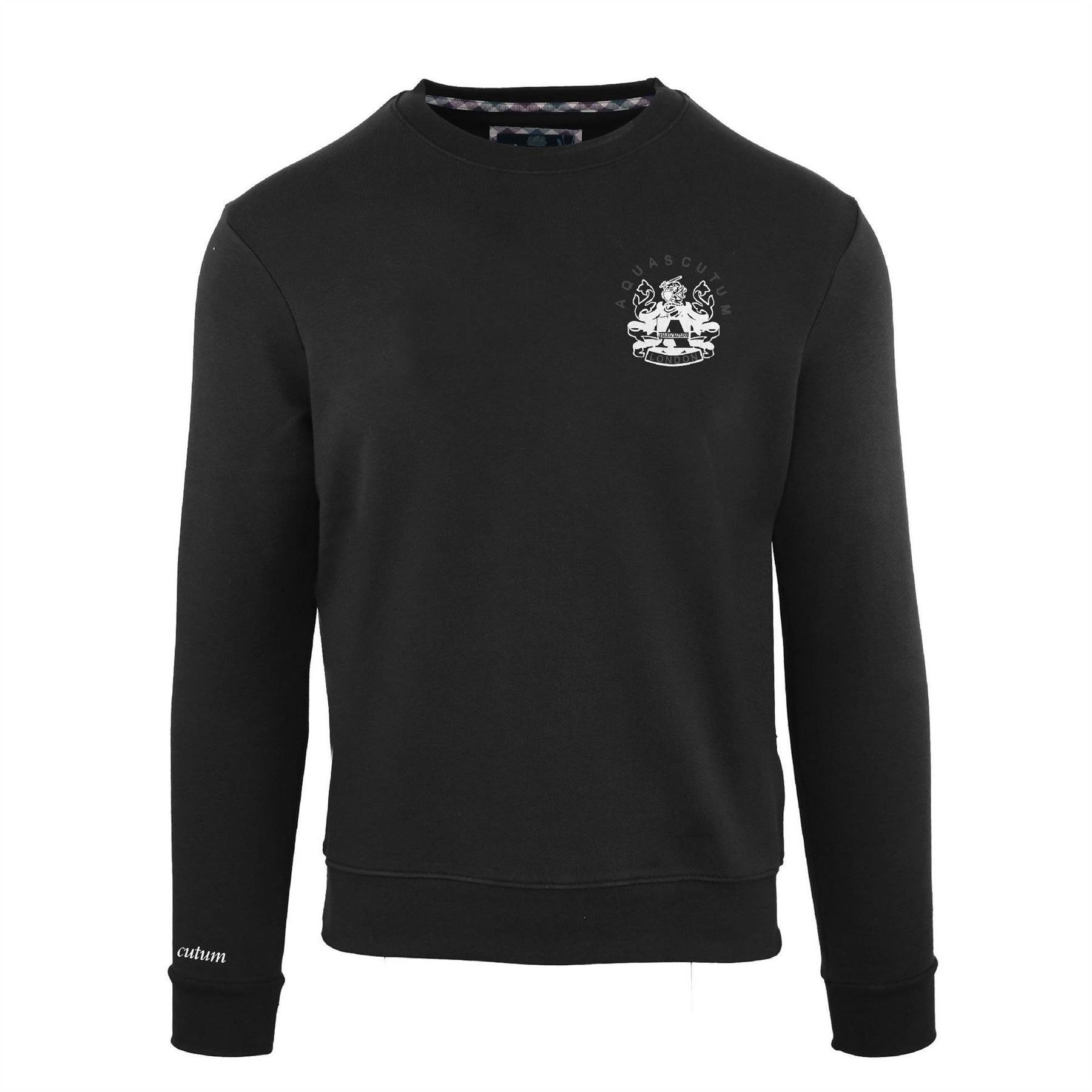 Aquascutum Embroidered Crew Neck Long Sleeve Sweatshirt