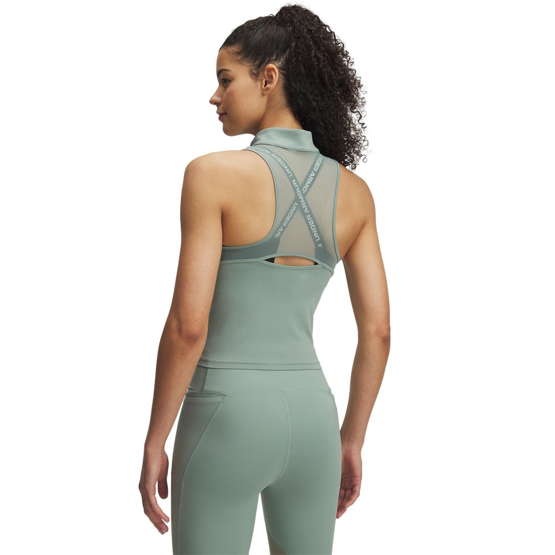 Under Armour Vansh Zip Neck Sleeveless Slim Fit Tank