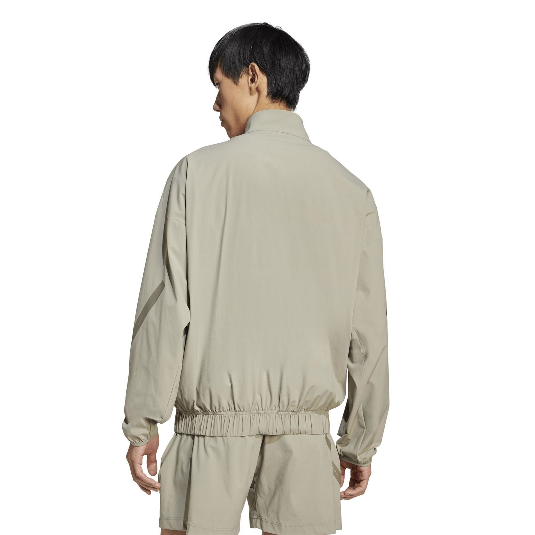adidas Z.N.E Solid Patterned Zipped Pocket Track Jacket with Logo