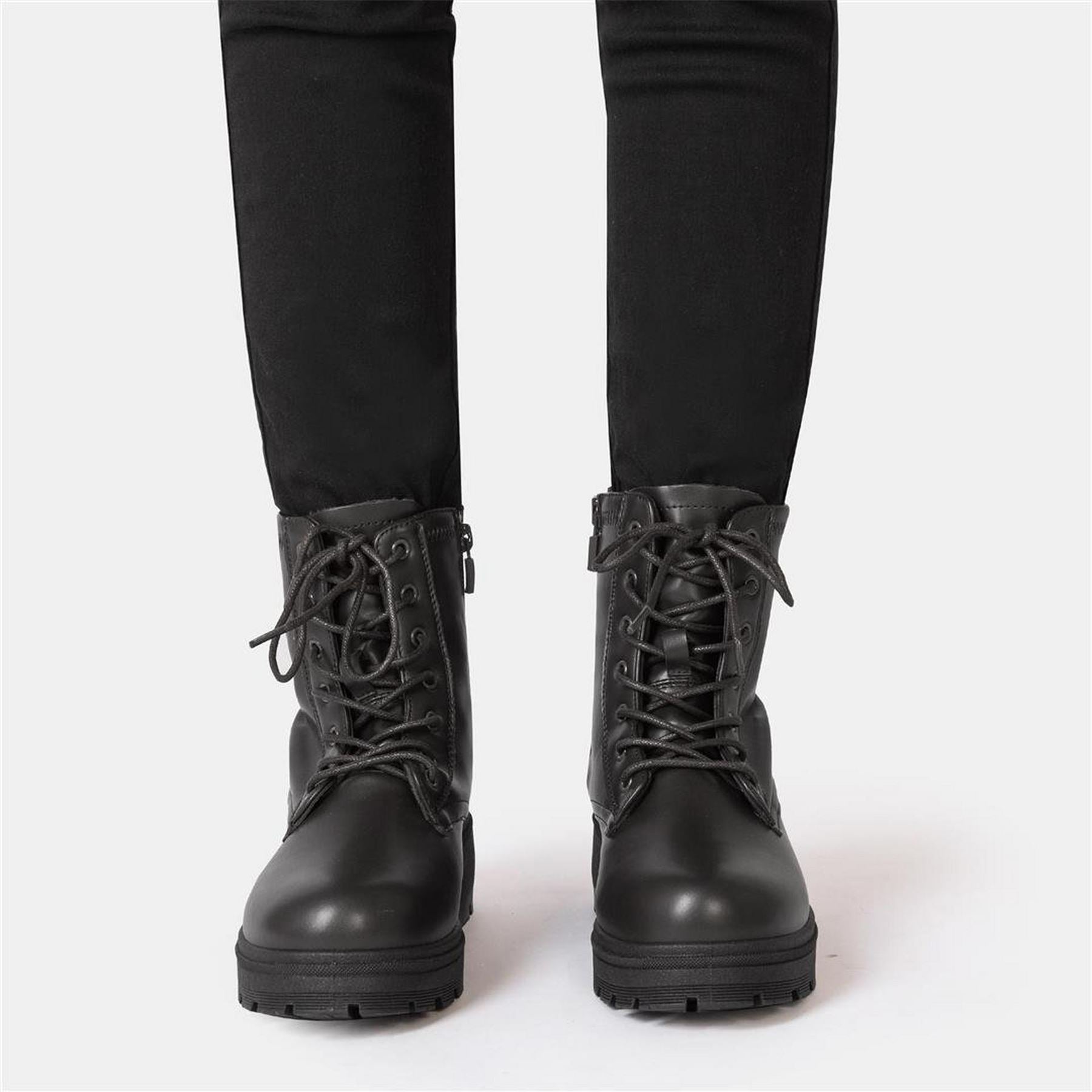 I Saw It First Womens Saw It First Biker Ankle Boots