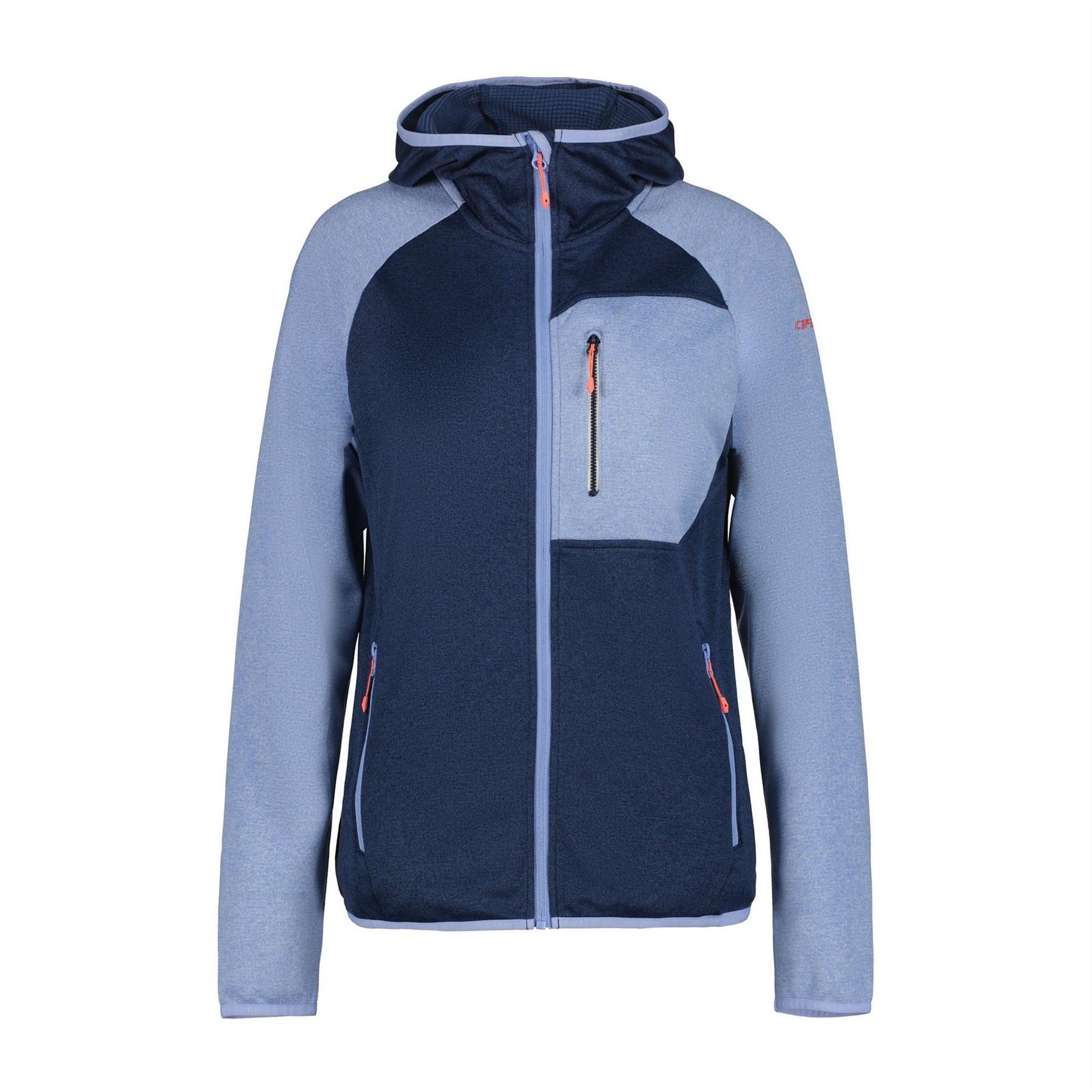 Icepeak Banks Color Block Hooded Neck Ribbed Cuff Fleece Jacket