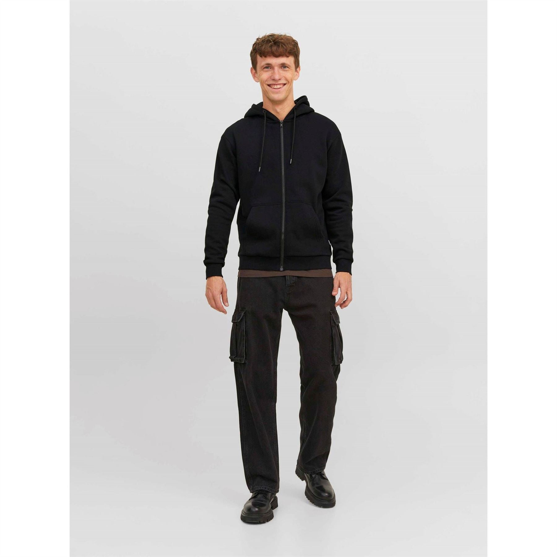 Jack and Jones Bradley Kangaroo Pocket Hooded Long Sleeve Sweatshirt