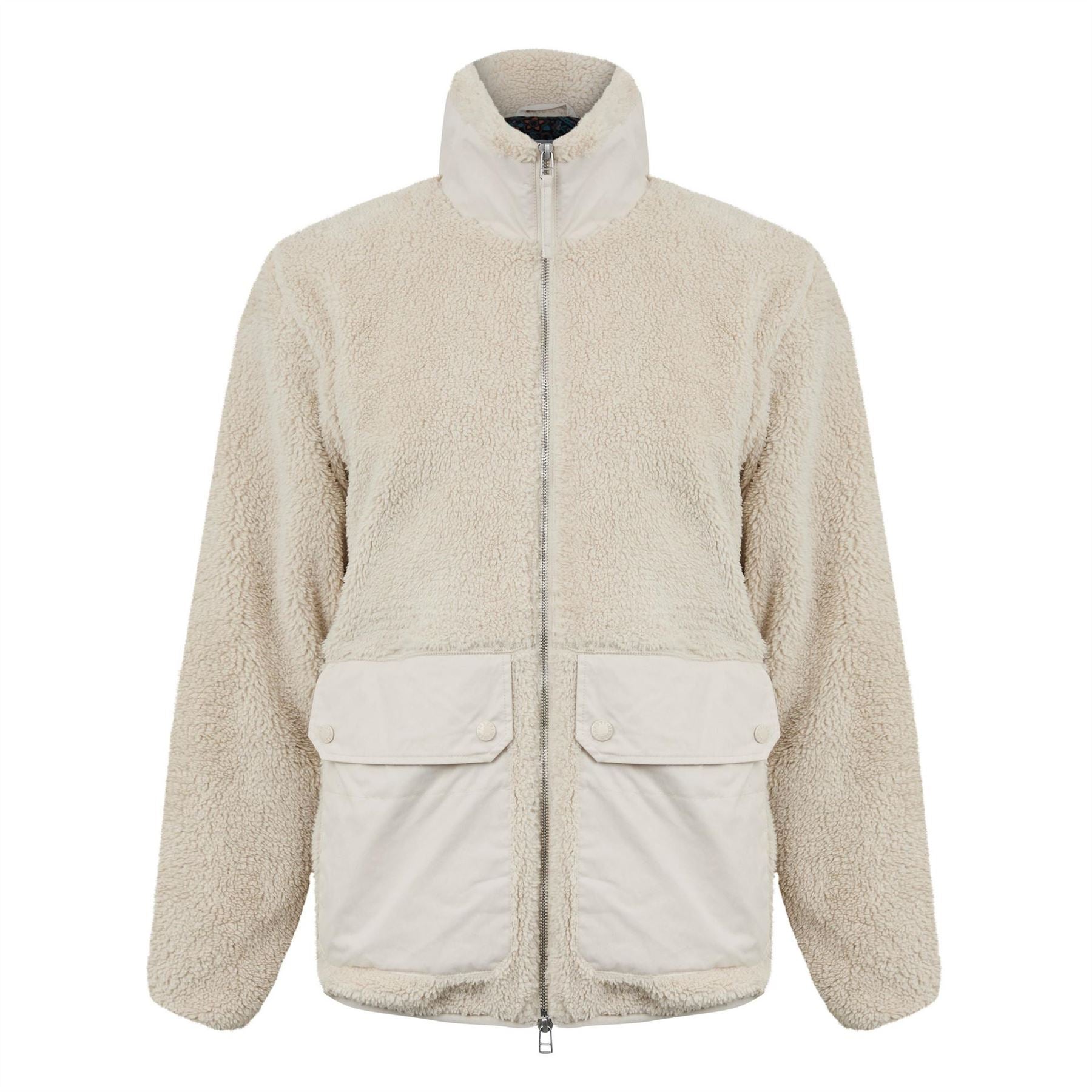 Pretty Green Wonderwall Borg High Neck Fleece Jacket