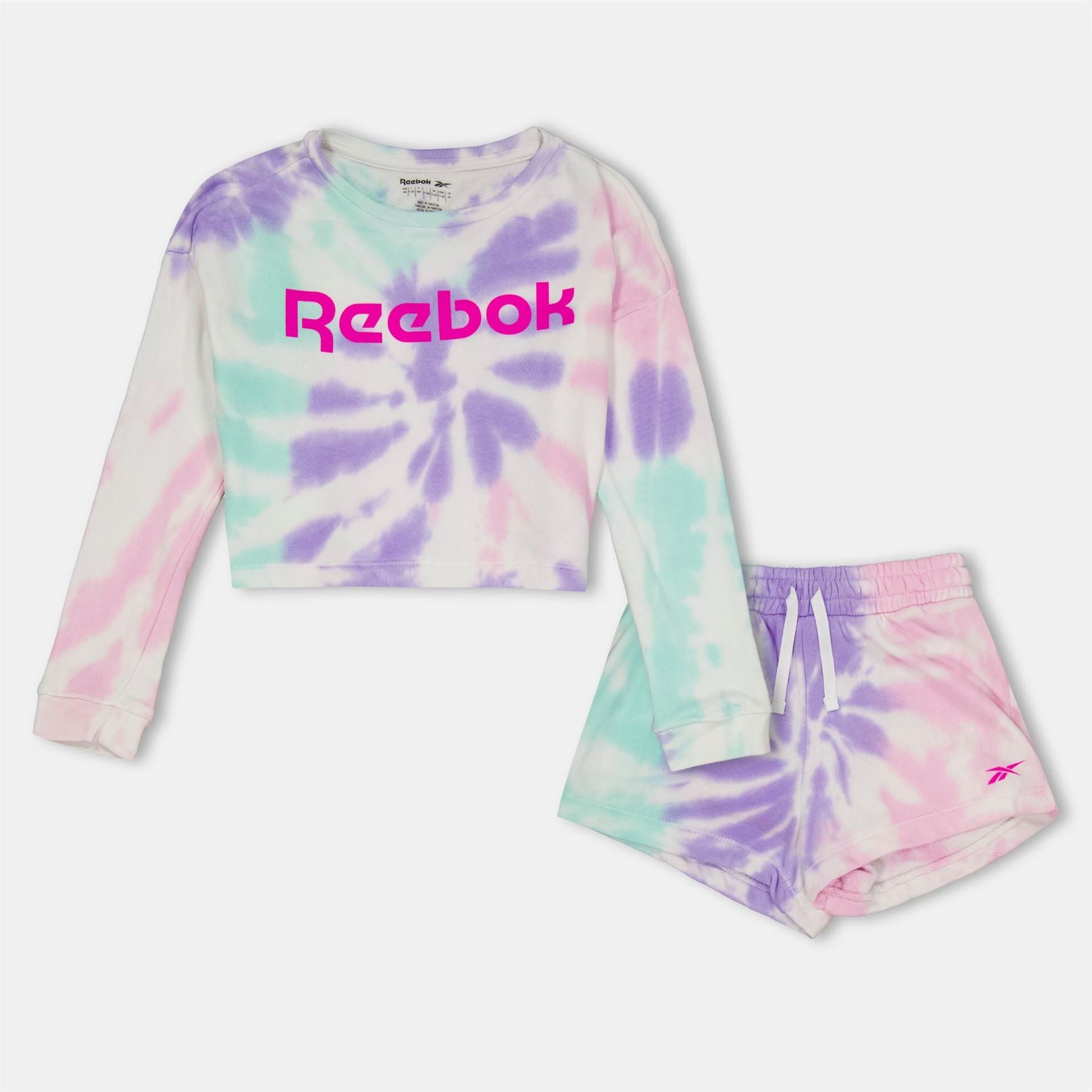 Reebok Tie Dye T-Shirt And Shorts Set