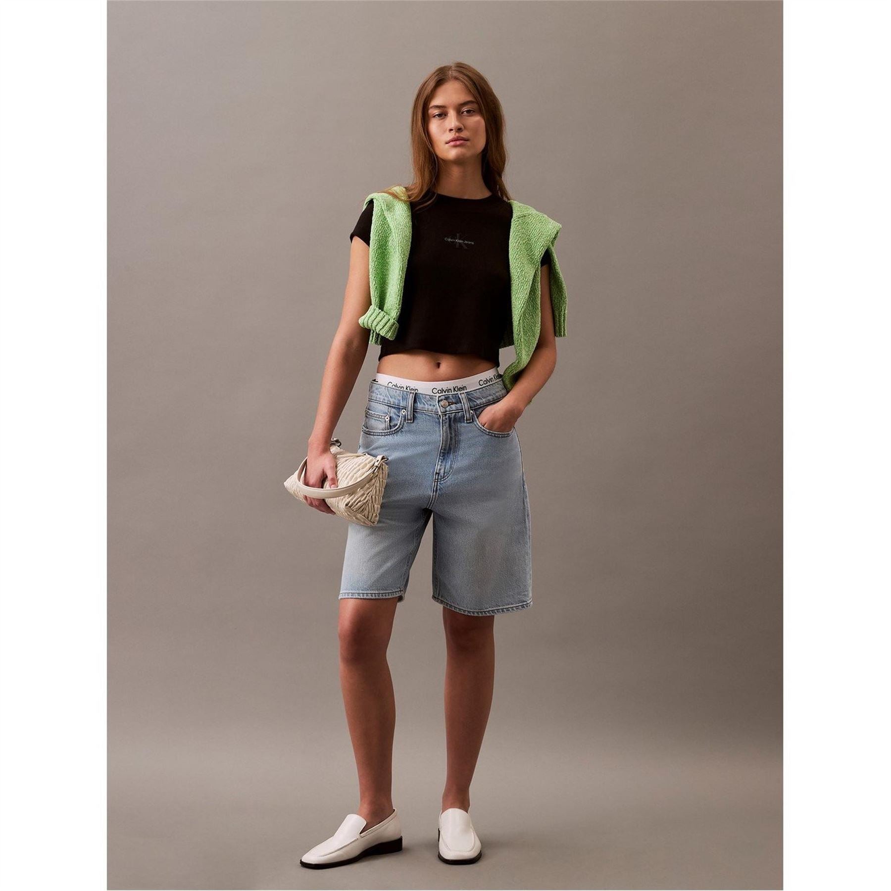 Calvin Klein Jeans Baby Crew Neck Ribbed Collar Short Sleeve T-Shirt