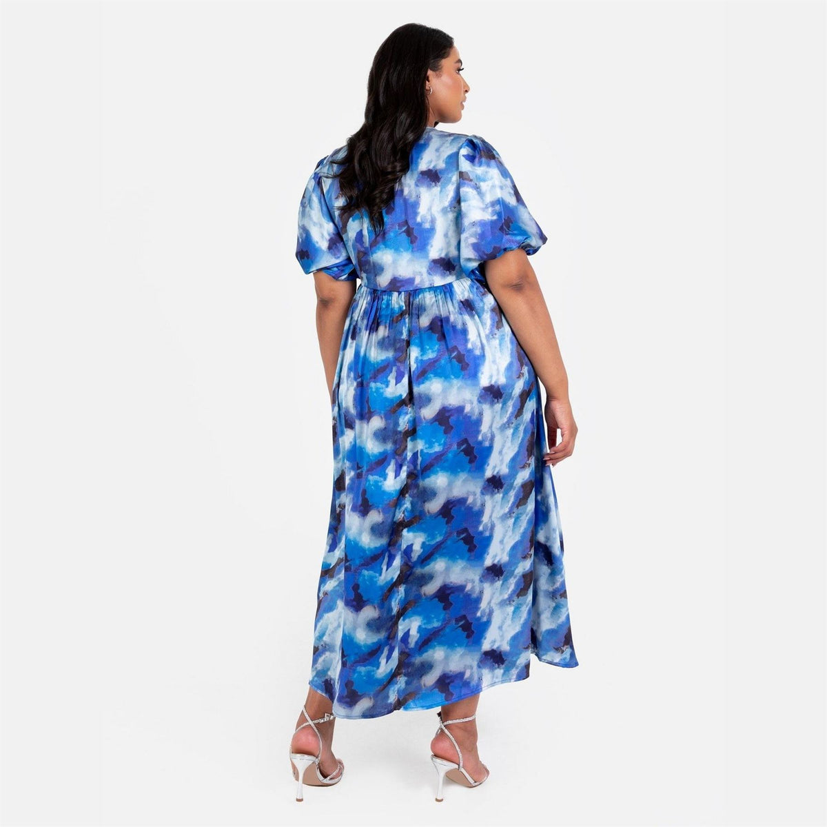 Lovedrobe V-Neck Short Sleeve Wrap Dress
