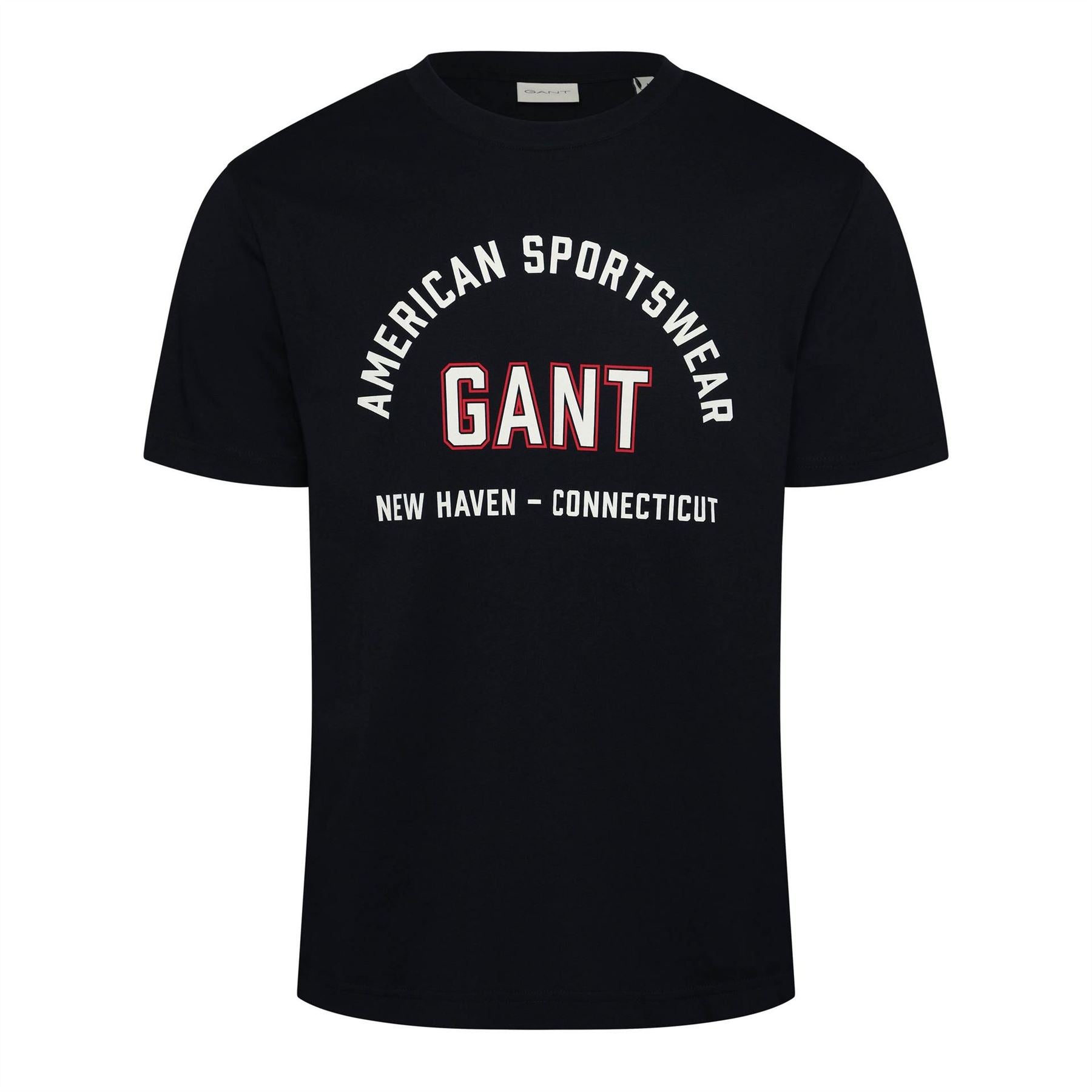 Gant Printed Logo Crew Neck Short Sleeve Jersey T-Shirt