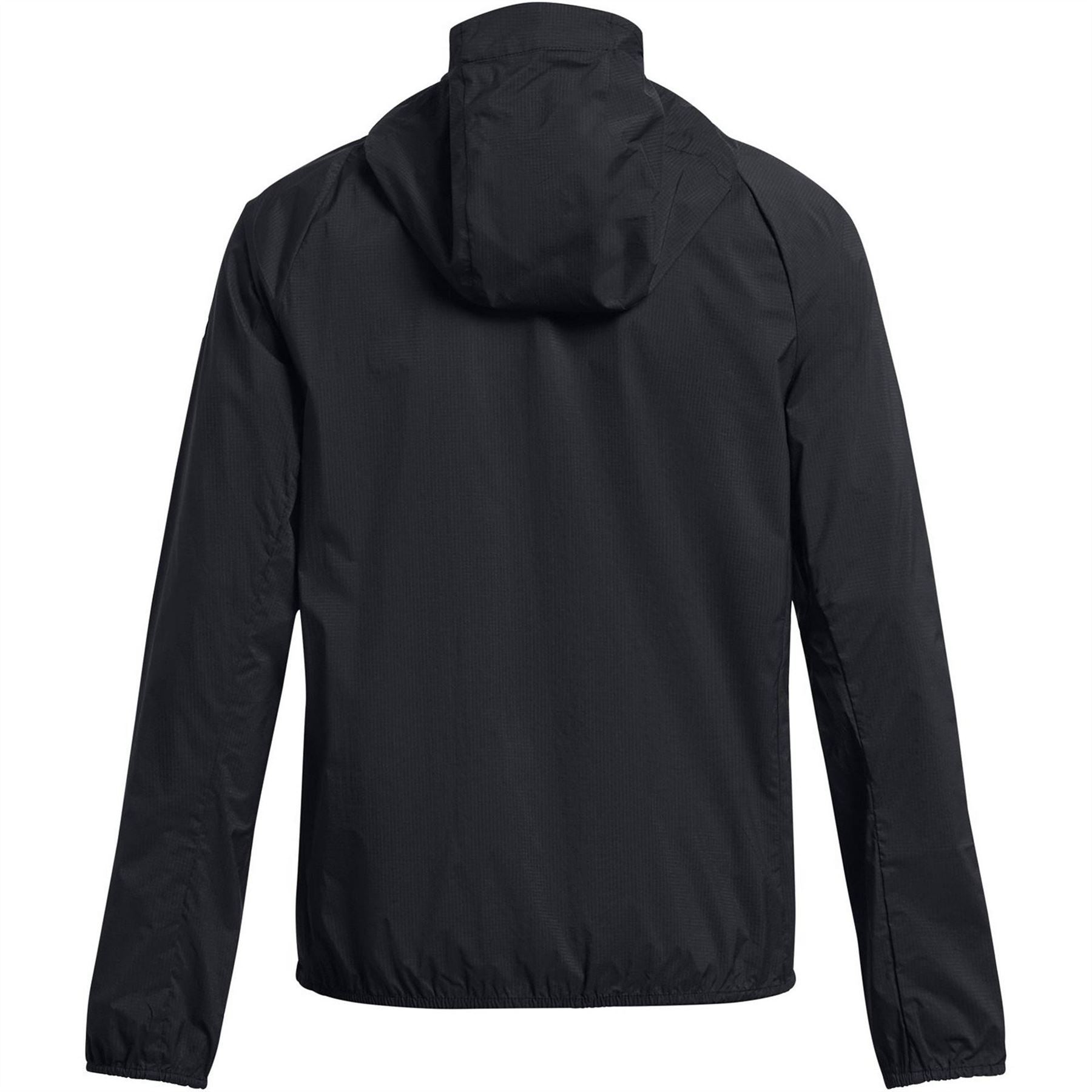 Under Armour Launch Solid Patterned Hooded Running Jacket with Chest Pocket
