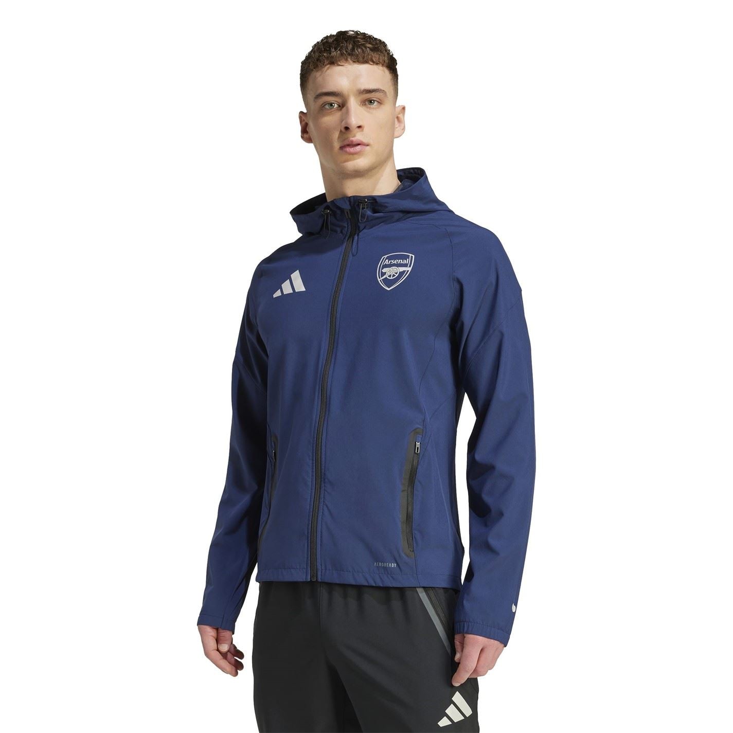adidas Mens Arsenal Vis Tech Travel Jacket