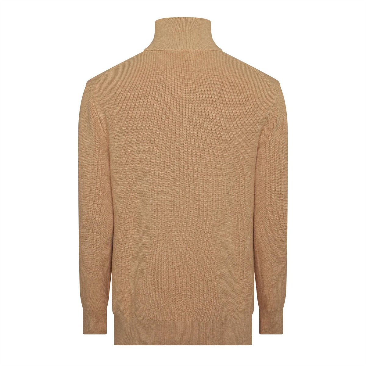 Gant Merino Zip Neck High Collar Long Sleeve Sweater