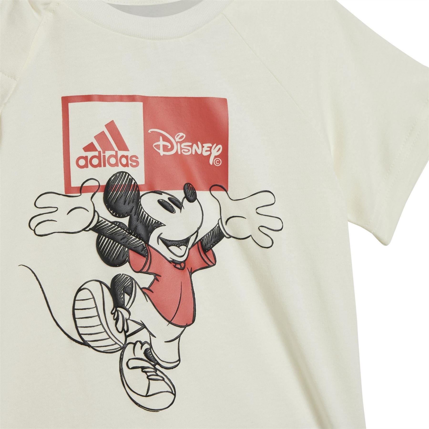 adidas Mickey Mouse Crew Neck Short Sleeve T-Shirt Short Set