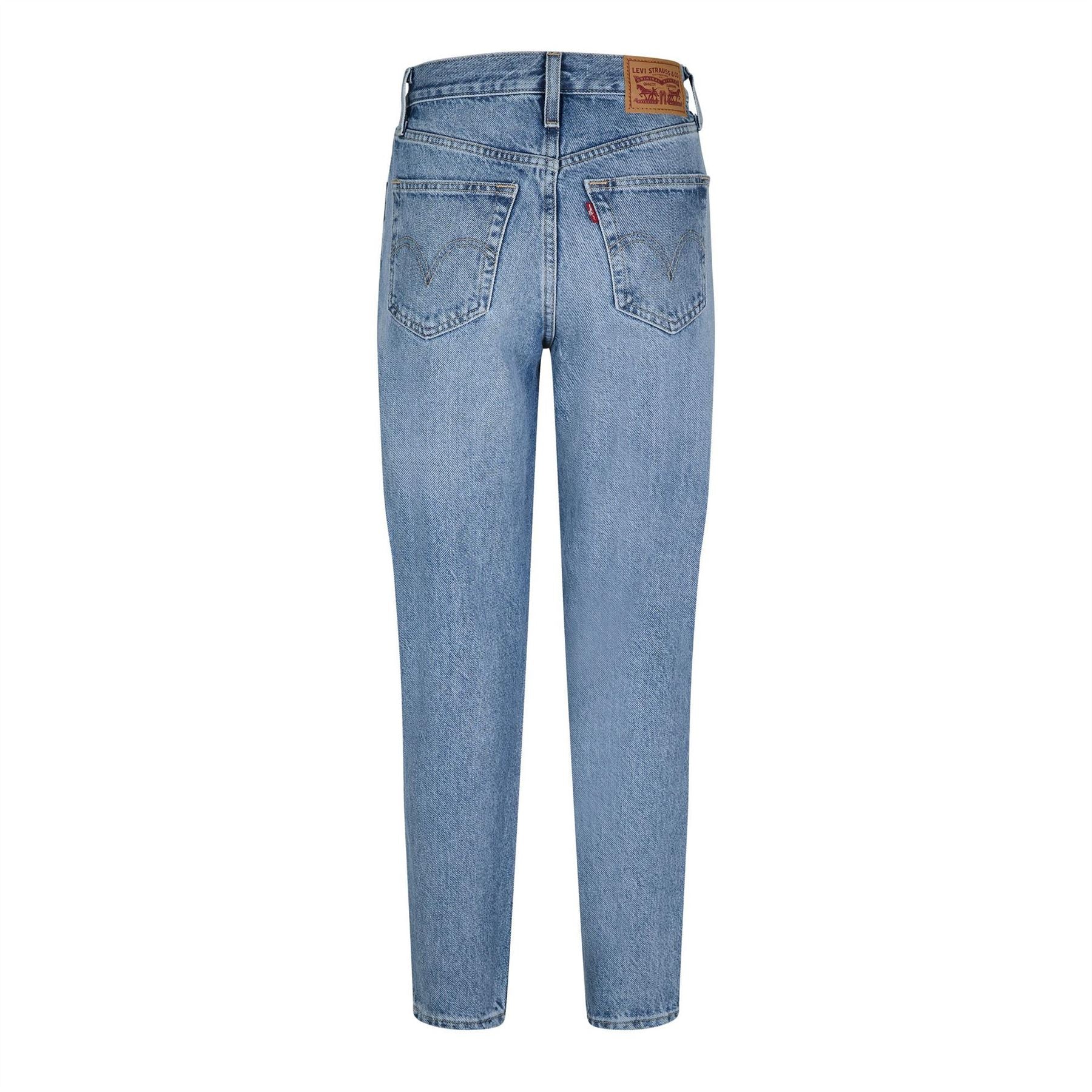 Levis High Waist Ripped Mom Straight Leg Jeans