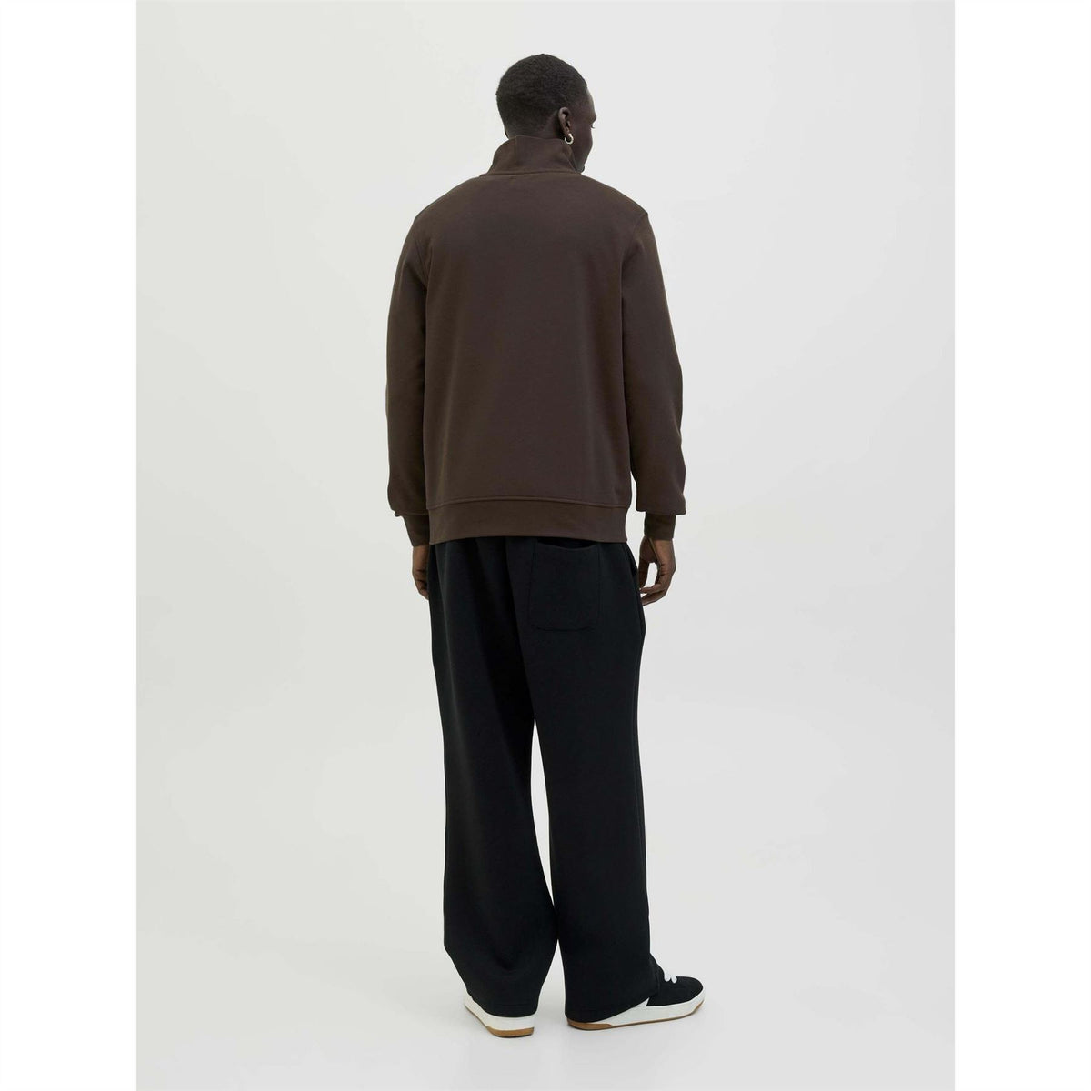 Jack and Jones Jjesoho Sweatshirt Quarter Zip Cotton Fleece Top