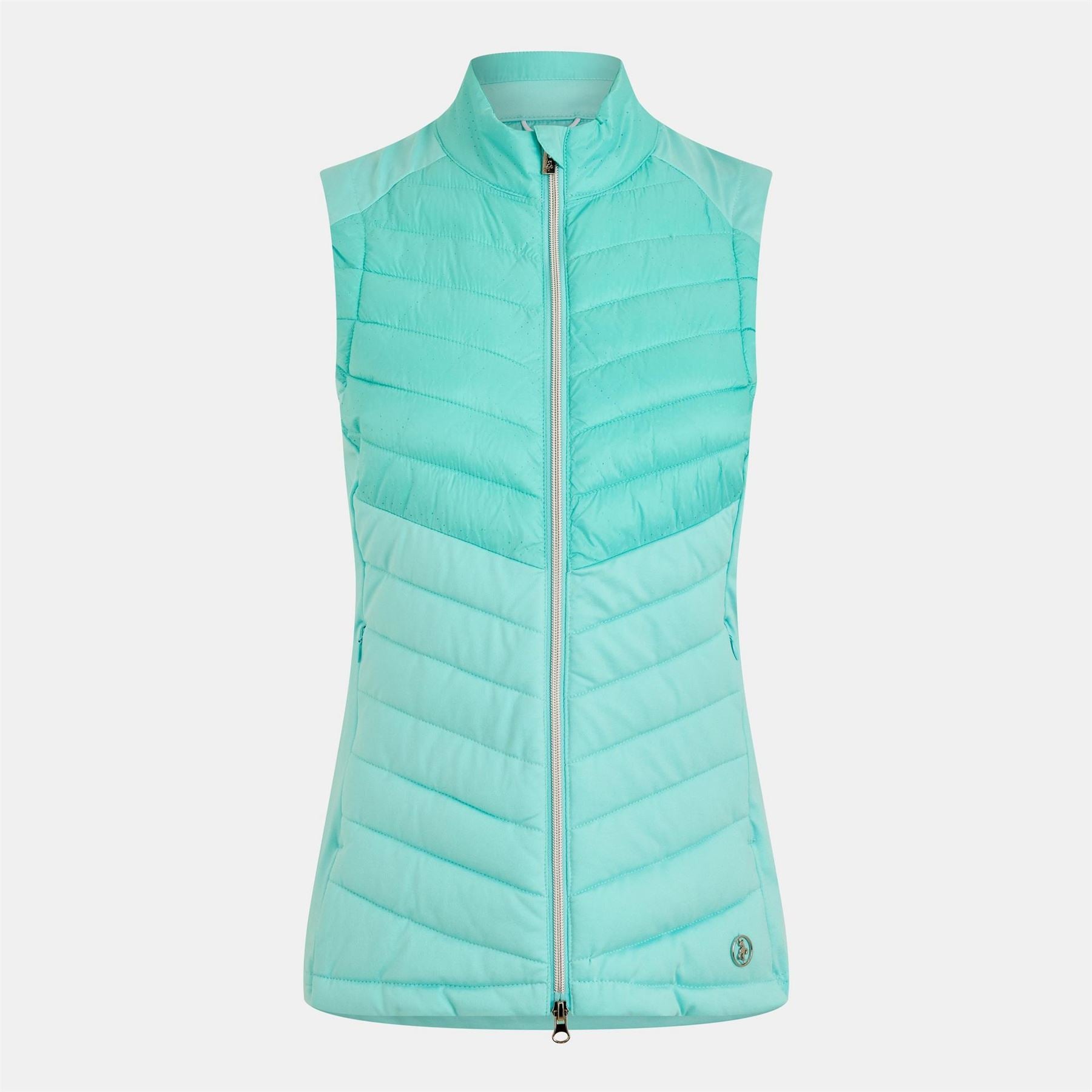 Calvin Klein Golf Solid Patterned Full Zip Quilted Gilet