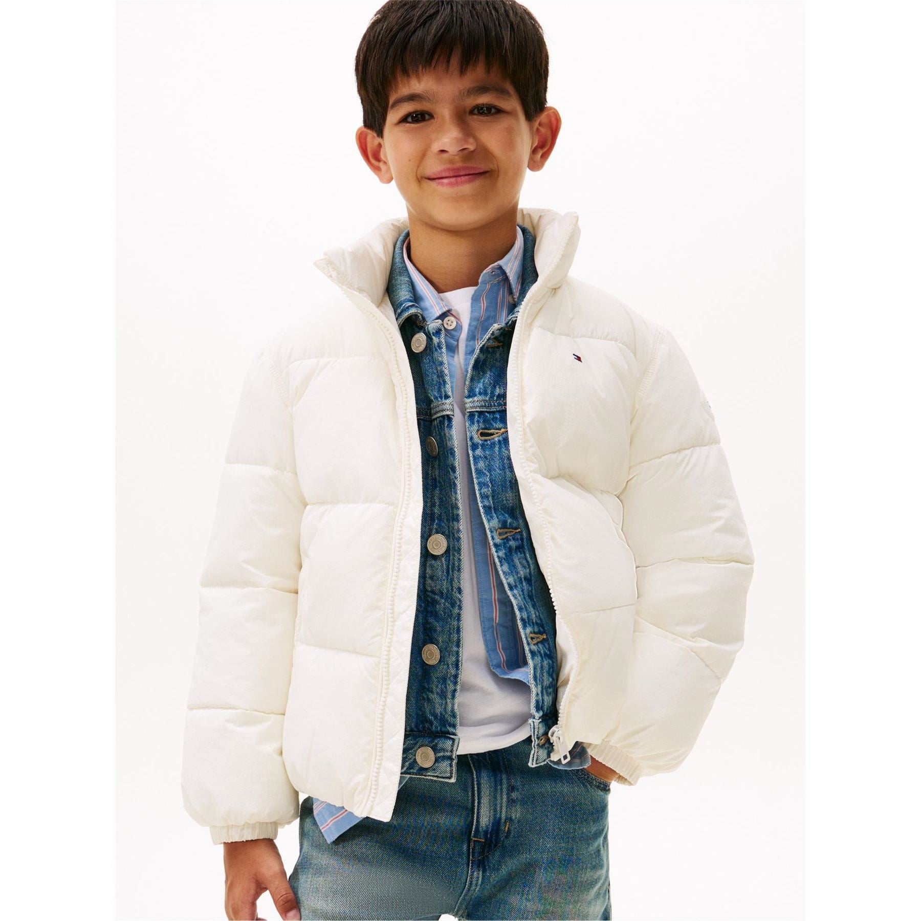 Tommy Hilfiger Kids Flag Shorts Puffer Jacket