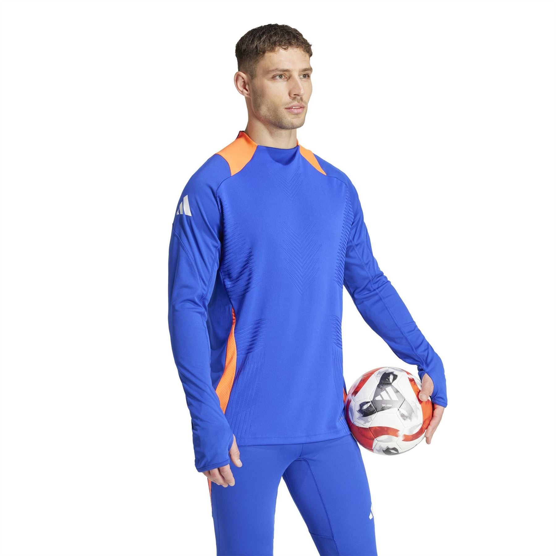 adidas Mock Neck Raglan Sleeve Slim Fit T-Shirt