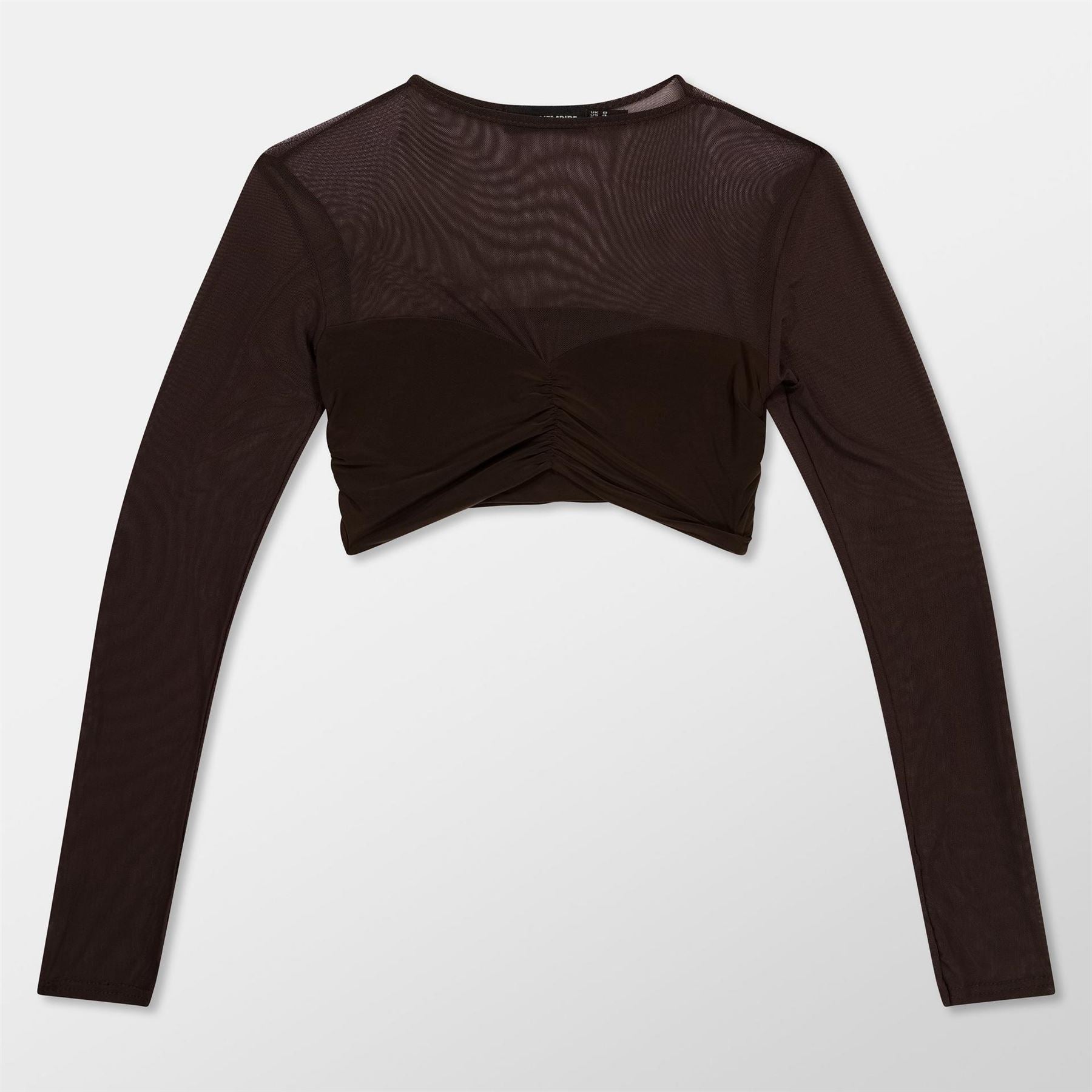 Missy Empire Womens Mesh Sleeve Slinky Top