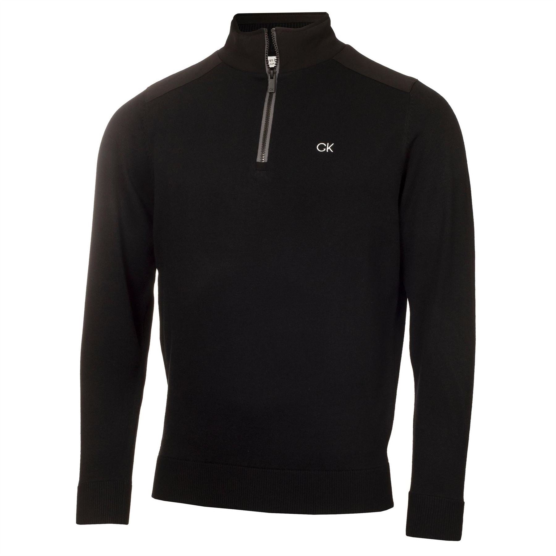 Calvin Klein Golf Embroidered Zip Neck Raglan Sleeve Sweatshirt