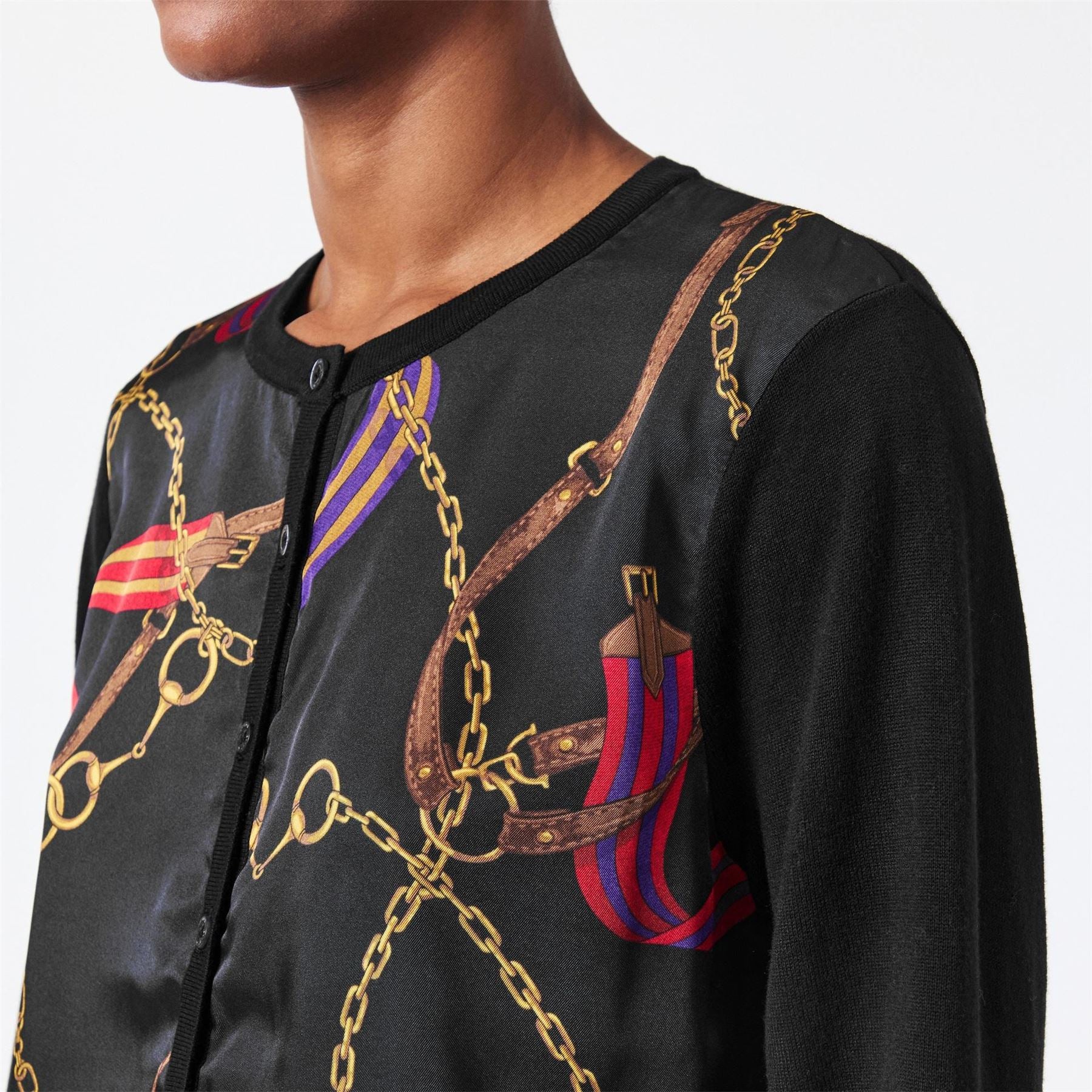 Lauren by Ralph Lauren Ofryah Real Leather Crew Neck Jumper