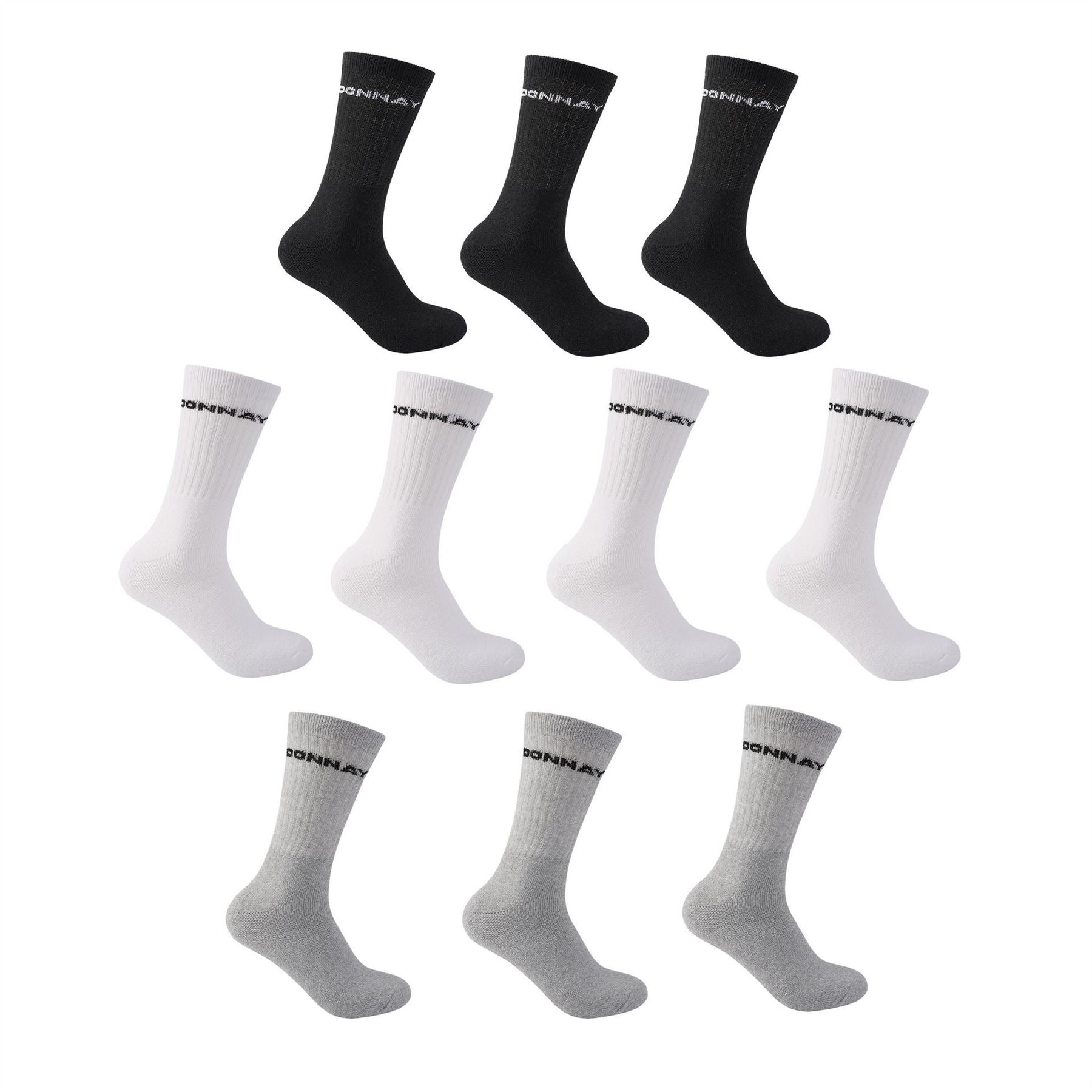 Donnay 10 Pack Crew Socks Plus Size Mens