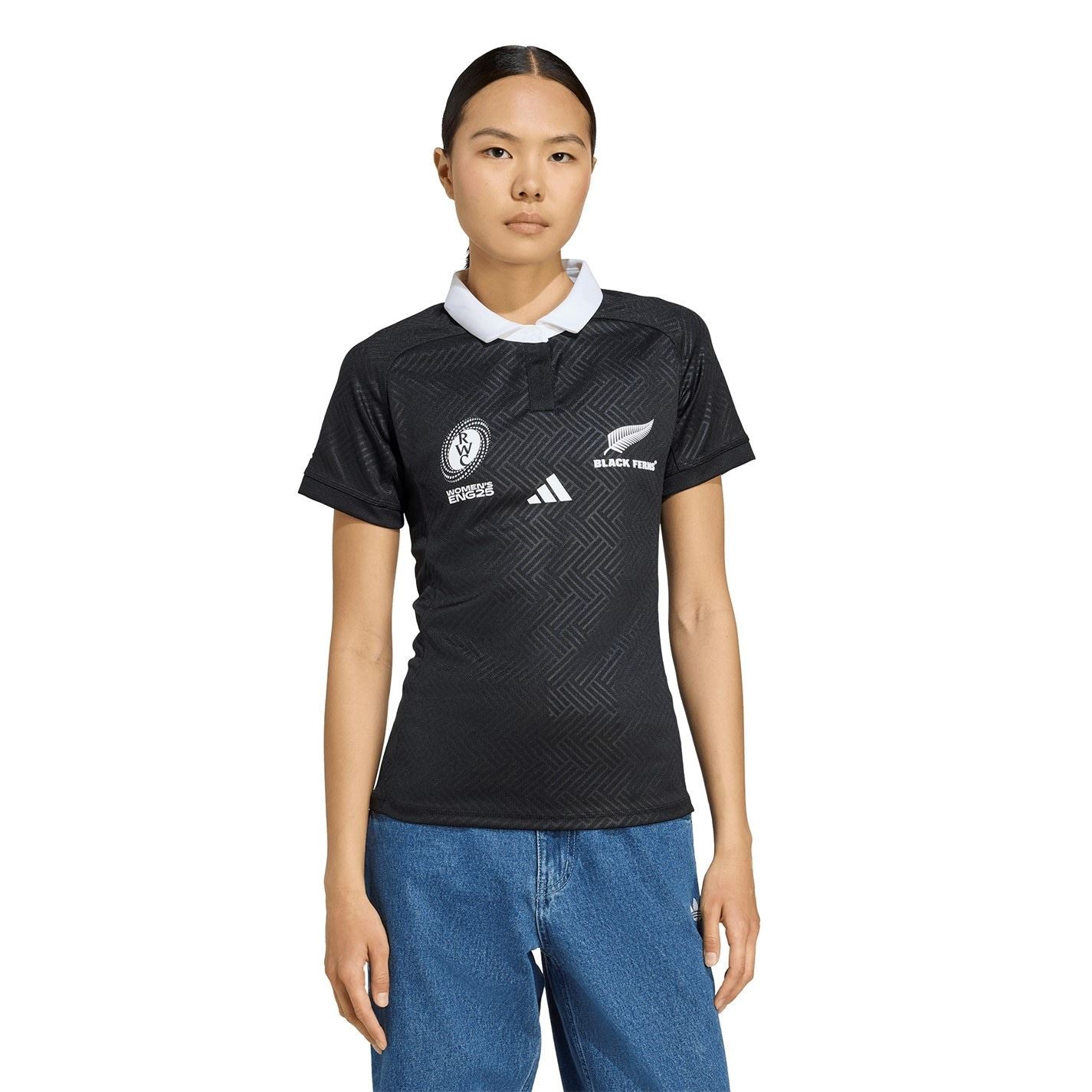 adidas Womens Black Ferns World Cup Home Shirt 2025